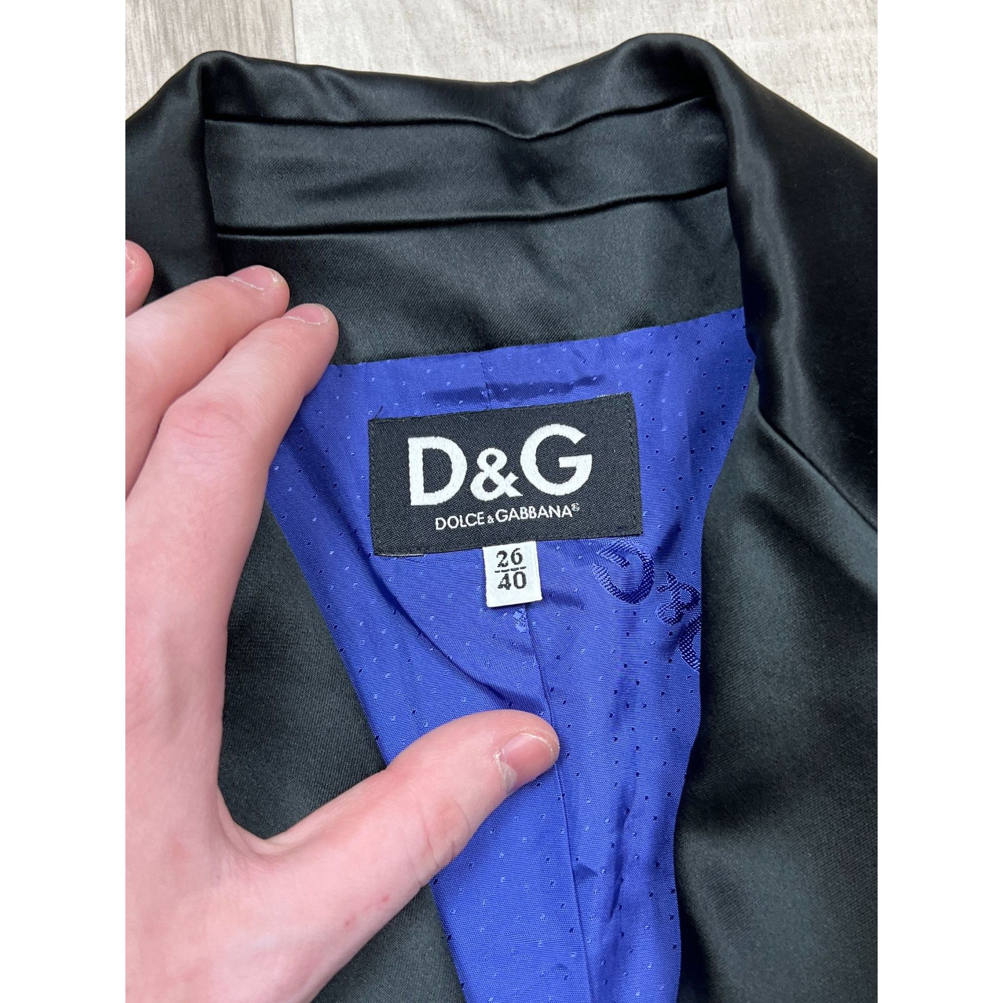 Dolce & Gabbana Dolce & Gabbana Satin Blazer (Y0156) Size S / US 4 / IT 40 - 6 Thumbnail