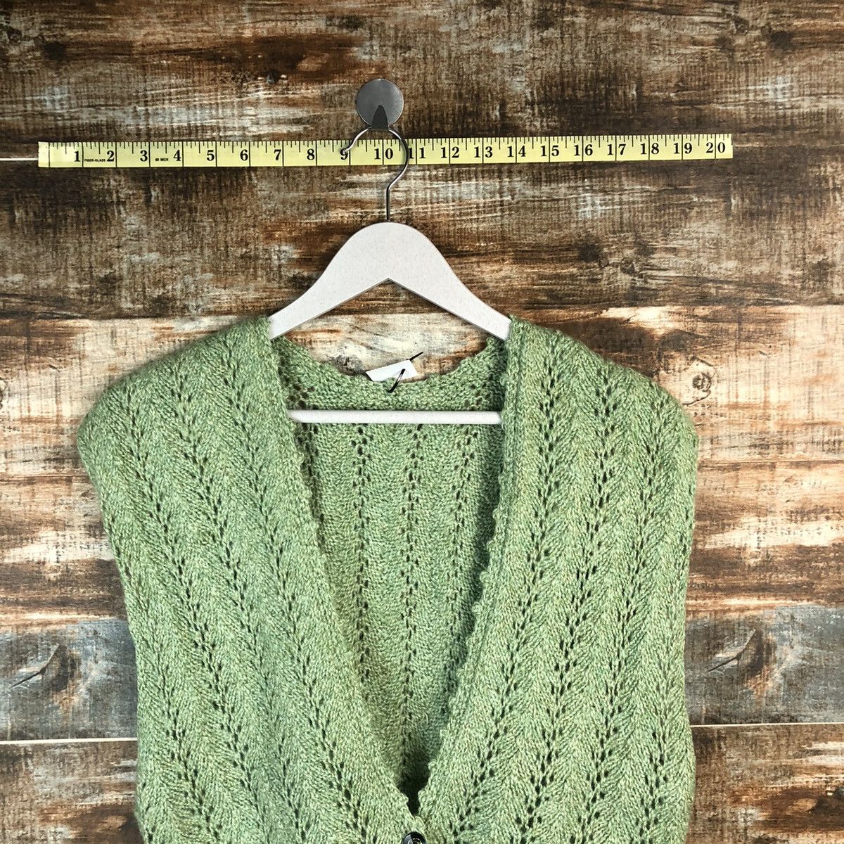 Homespun Knitwear Japanese Brand Green Vest vintage Knitwear #A1806 Size S / US 4 / IT 40 - 4 Thumbnail