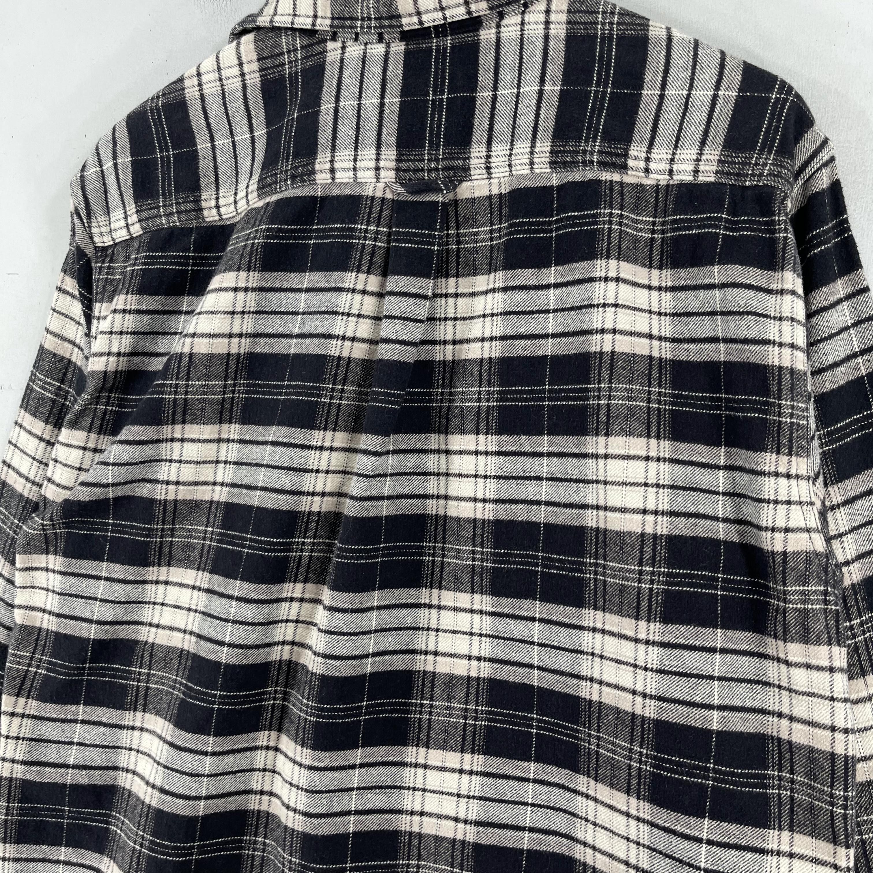 Flannel × Vintage Vintage JACHS Checkered Tartan Black/Gray Flannel Shirt Size US L / EU 52-54 / 3 - 10 Thumbnail