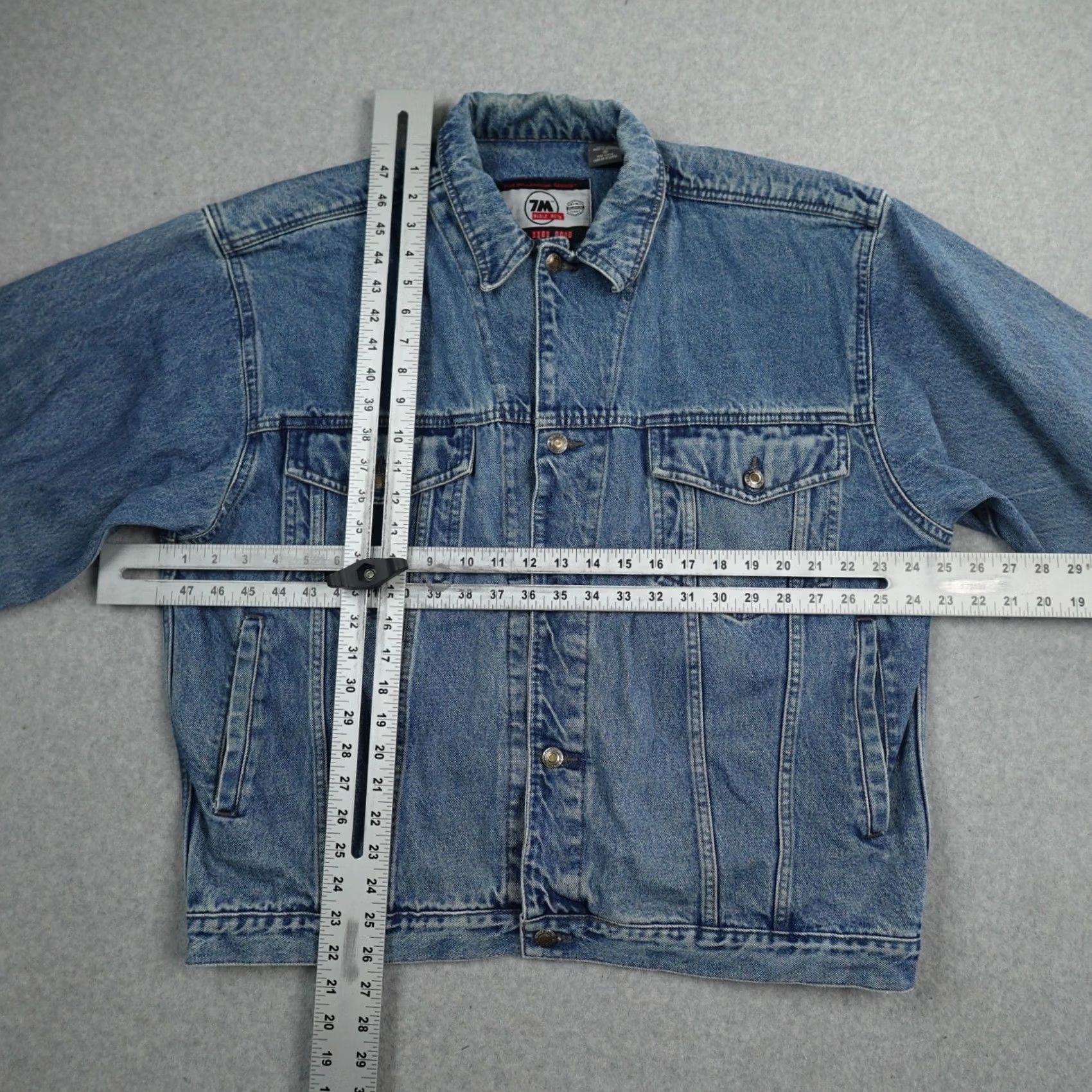 Bugle Boy VINTAGE Bugle Boy Shirt Mens Medium Blue 90s Denim Trucker Jacket 25X26 Measurements Provided in Pictures Size US M / EU 48-50 / 2 - 3 Thumbnail