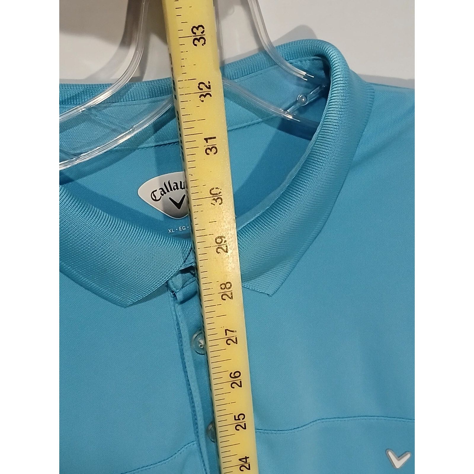 Callaway Callaway (XL) Blue Button Cotton Blend Collar Polo Shirt Size US XL / EU 56 / 4 - 6 Thumbnail
