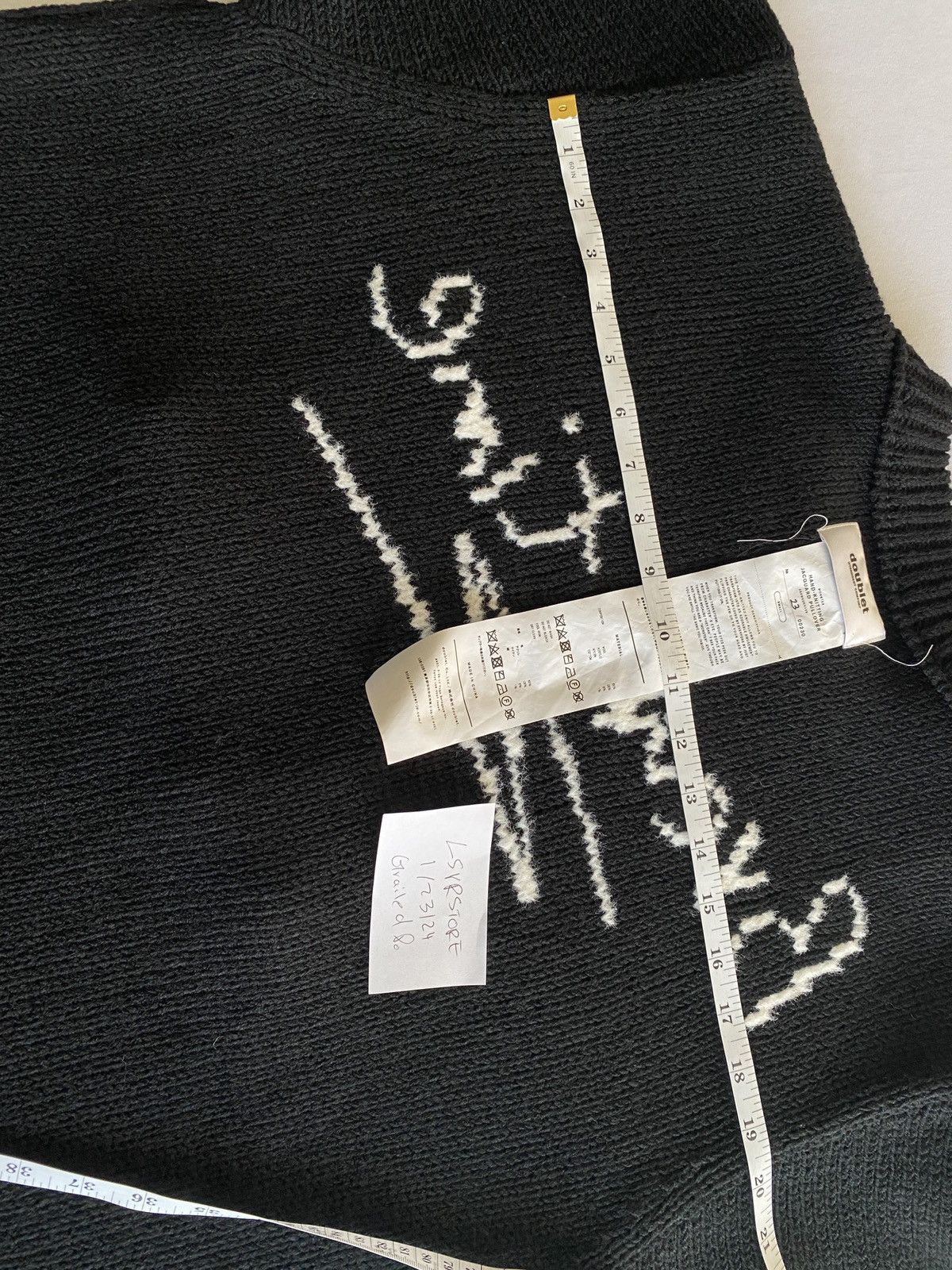 Doublet Doublet Panda 🐼 Hand Knit Jacquard Intarsia Sweater Small Size US S / EU 44-46 / 1 - 9 Thumbnail