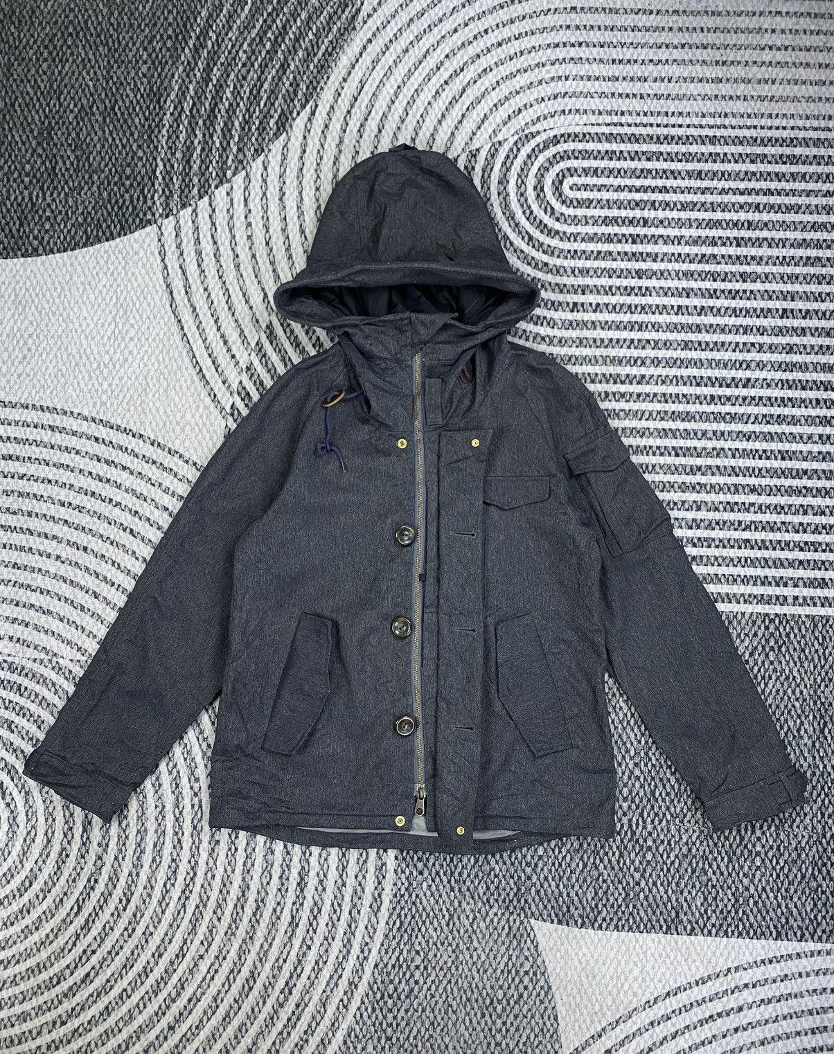 Johnbull Vintage Johnbull Dark Grey Hooded Jacket Size US M / EU 48-50 / 2 - 5 Thumbnail