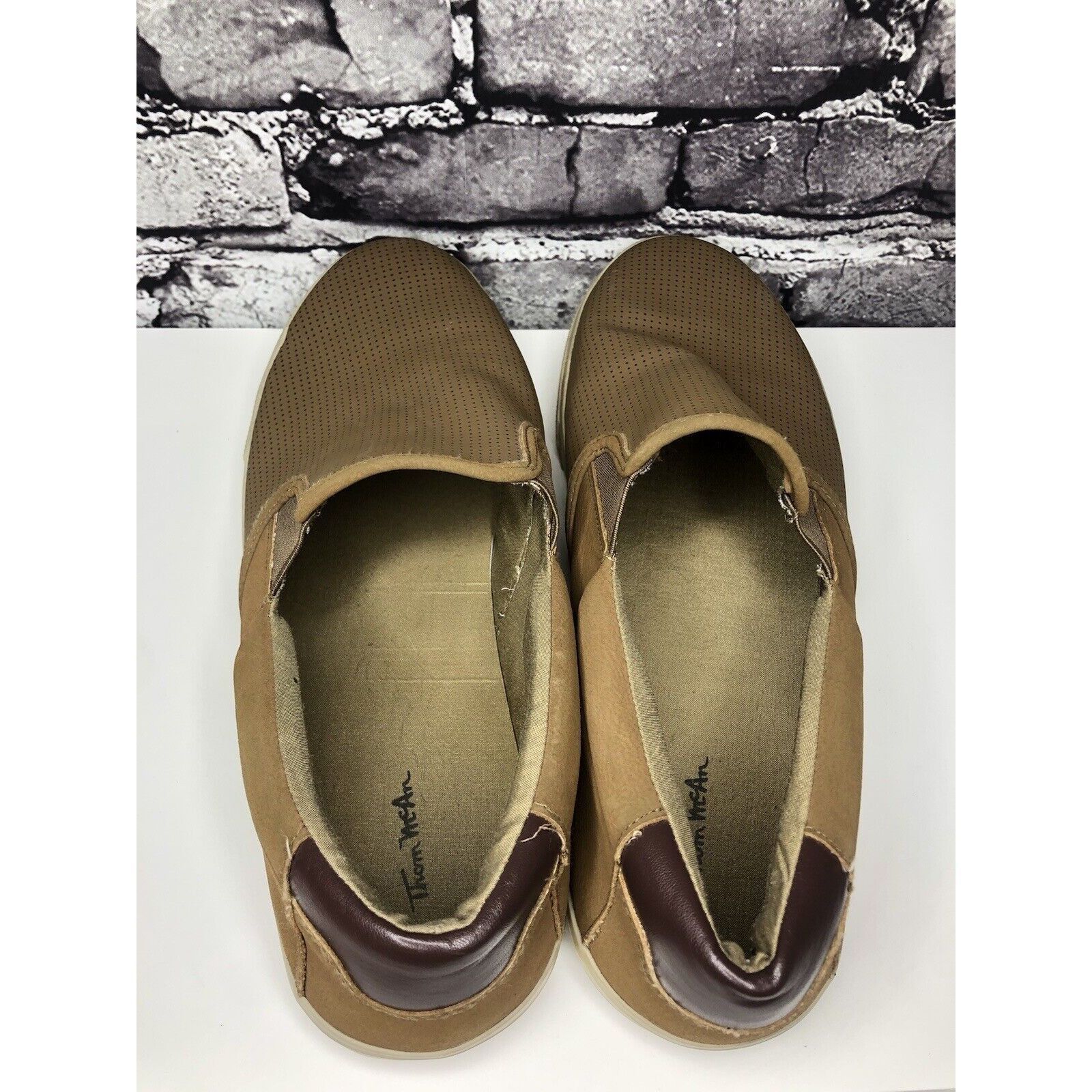 Other Thom McAn Buckley Tan Brown Loafer Slip On Sneaker Shoes Men Size US 13 / EU 46 - 4 Thumbnail