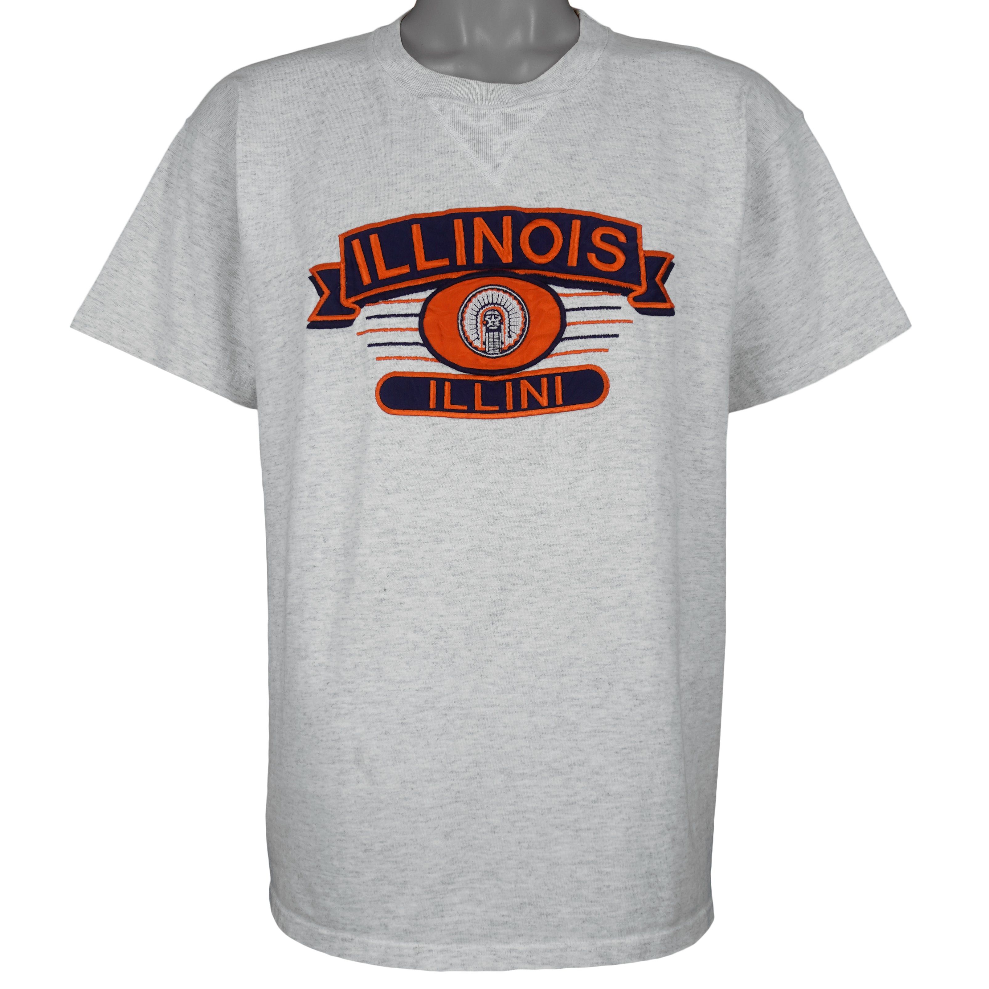 NCAA Illinois Fighting Illini Embroidered T-Shirt 1990s Size US M / EU 48-50 / 2 - 1 Thumbnail