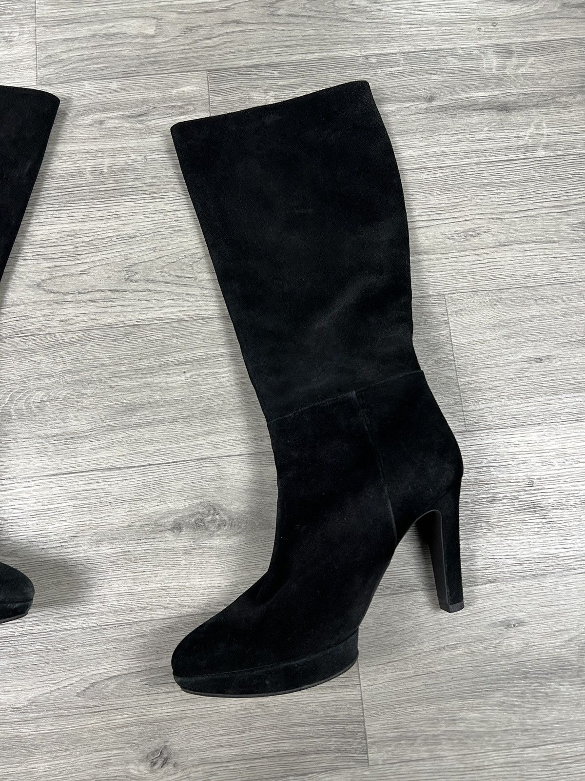 Hugo Boss WOMEN’S HUGO BOSS KNEE BOOTS IN SUEDE AND LEATHER Size US 10 / IT 40 - 3 Thumbnail