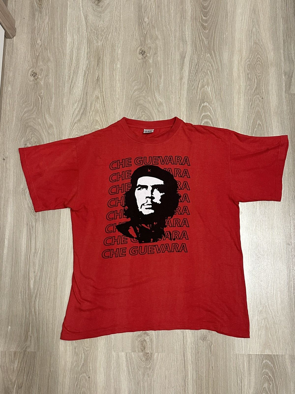 image of Band Tees x Rock Tees Vintage Che Guevara Rage Big Logo 90's T-Shirt in Red, Men's (Size 2XL)