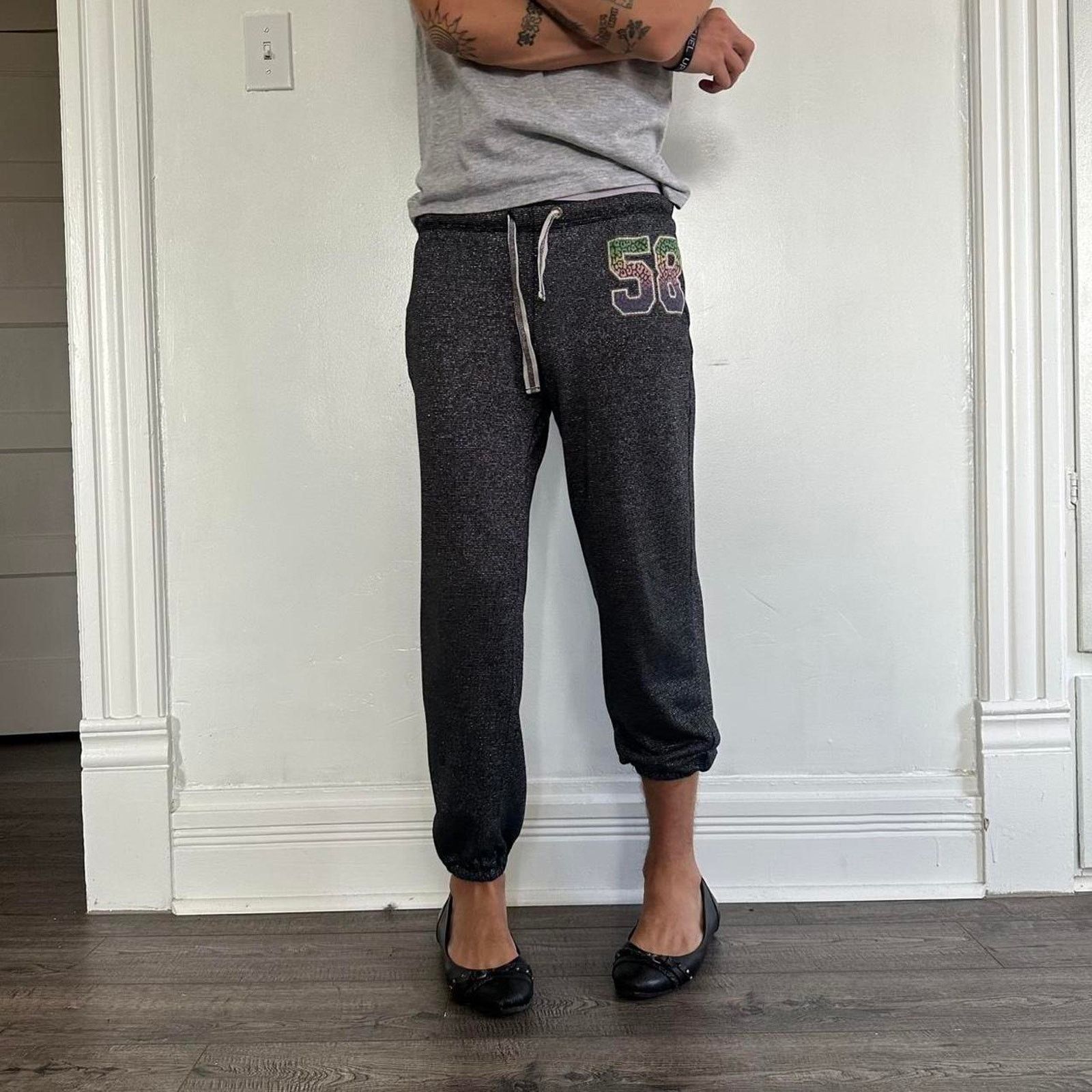 Vintage Cute Vintage Y2K Cheetah Leopard Capris Joggers Sweatpants Size 26" / US 2 / IT 38 - 7 Thumbnail