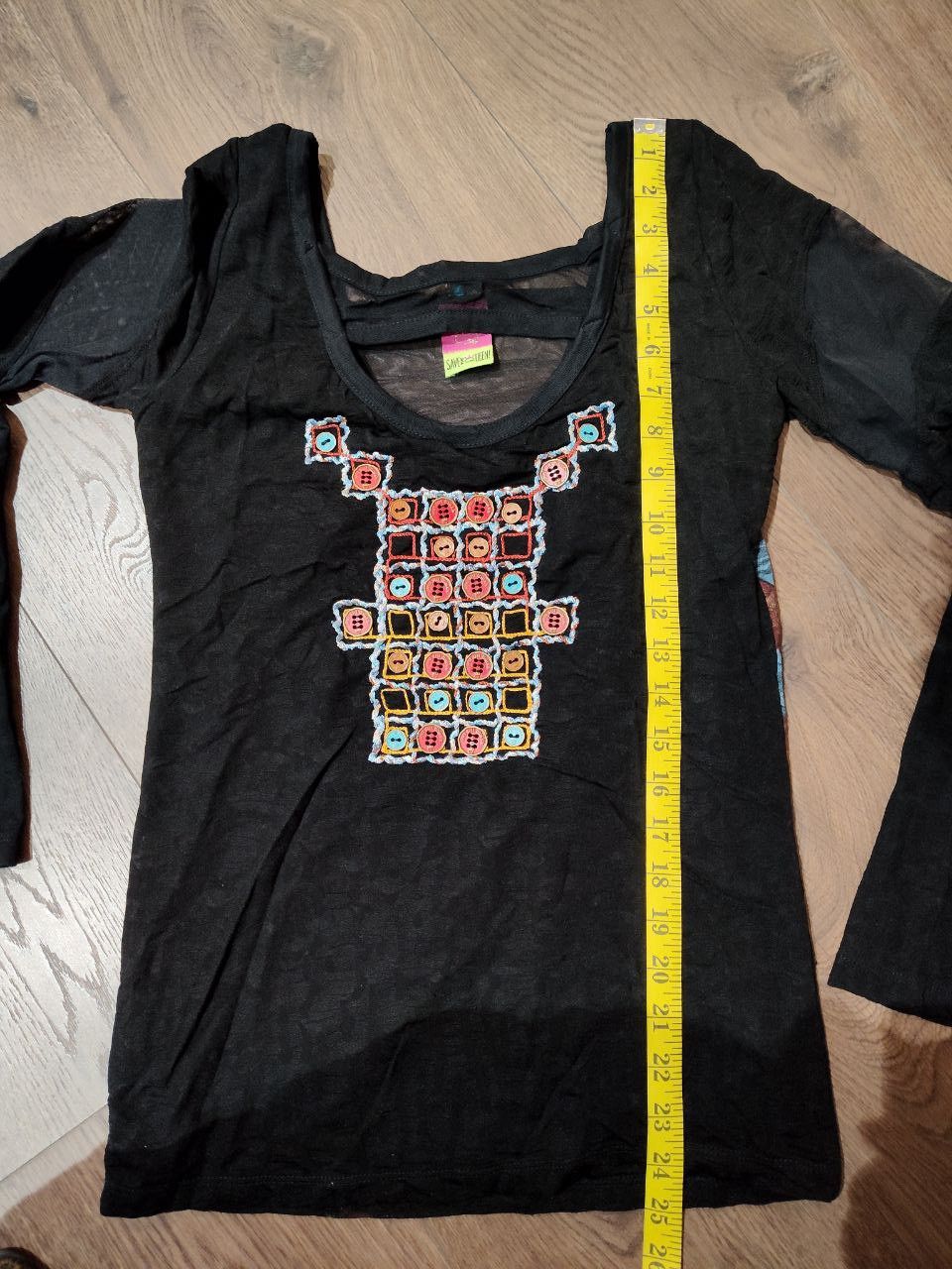 Save The Duck Save the Queen Black Long Sleeve Blouse sz S - NEW Size S / US 4 / IT 40 - 7 Thumbnail