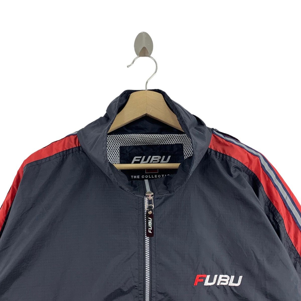 Fubu FUBU THE COLLECTION Japanese Brand Rap Black Windbreaker Size US XXL / EU 58 / 5 - 5 Thumbnail