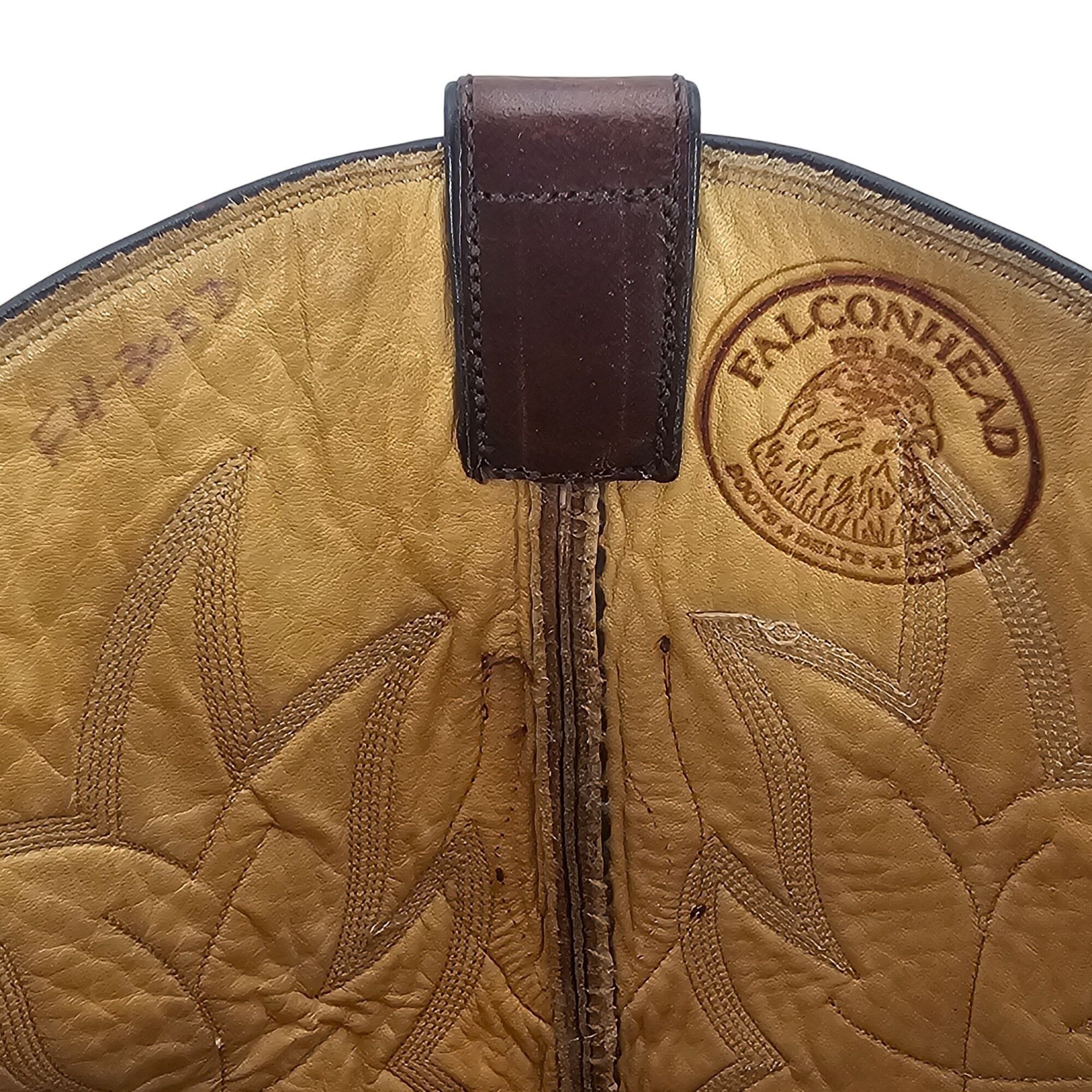 Other Tres Outlaws Falconhead Mens sz 15 Dark Brown Leather Custom Size US 15 / EU 48 - 8 Thumbnail