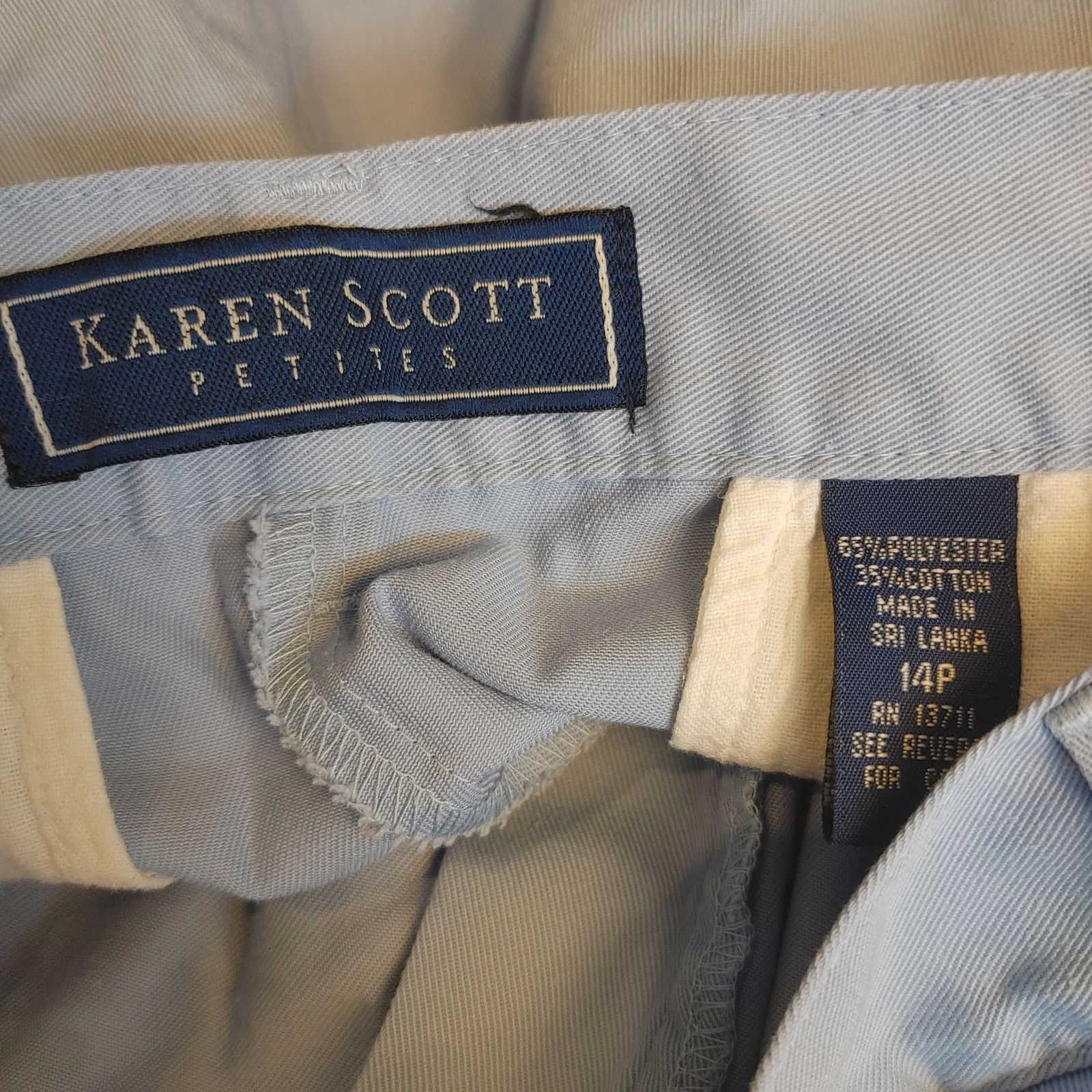 Other Karen Scott Petites Women's 14P Light Gray Denim Jean Shorts Size 36" / US 14 / IT 50 - 3 Thumbnail