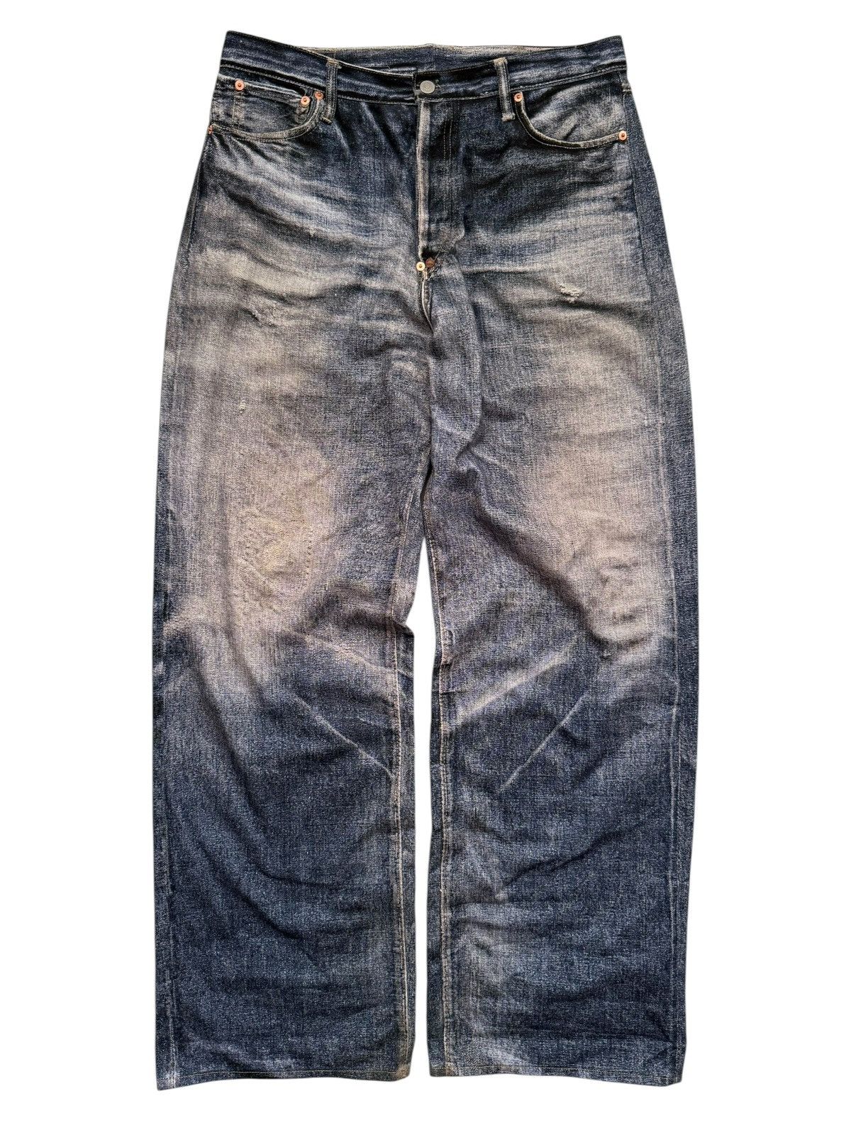 Junya Watanabe 2024 Trompe L’oeil Printed Belt Waist Denim Size US 34 / EU 50 - 1 Thumbnail