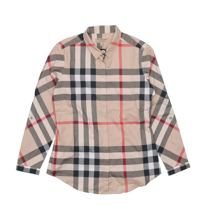 Burberry Burberry Check Pattern Long Sleeve Shirt 0079 Size S / US 4 / IT 40 - 1 Thumbnail