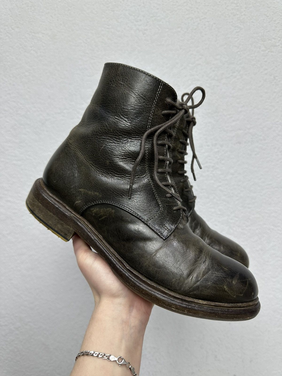 Hedi Slimane Vintage AS 98 Leather Boots IfSixWasNine Japan Balenciaga Size US 6 / EU 39 - 5 Thumbnail