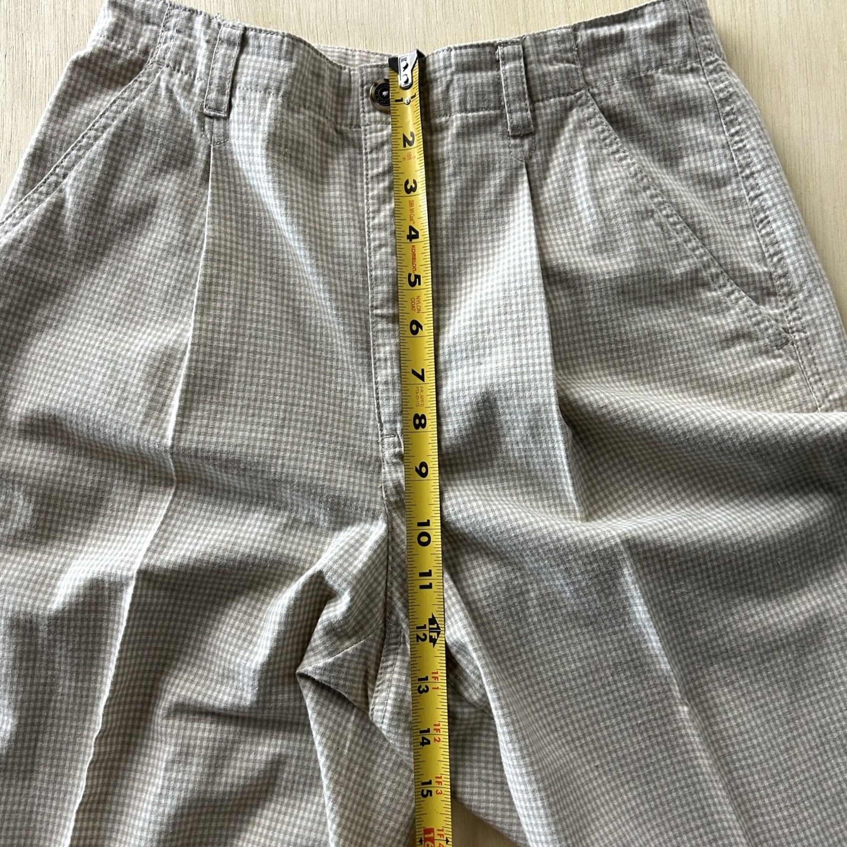 Vintage VINTAGE Lizwear Pants Womens 8 Beige Check Pleated Straight Leg Chino Twill Size 30" / US 8 / IT 44 - 6 Thumbnail