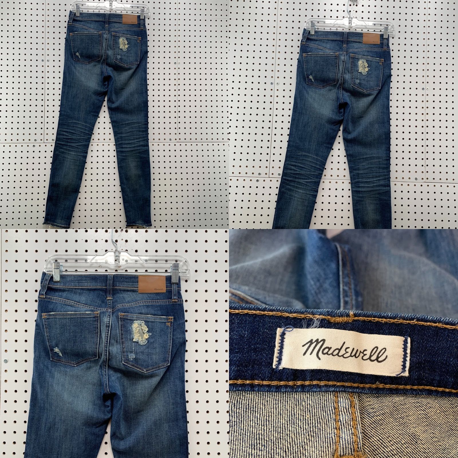 Madewell Madewell Jeans Women Size 25 Skinny Blue Distressed High Rise Size 42" / US 20 - 8 Thumbnail