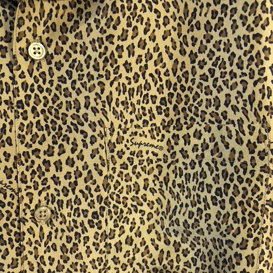 Supreme S/S 2022 Silk Leopard Shirt 'Tan' Size US XL / EU 56 / 4 - 3 Thumbnail