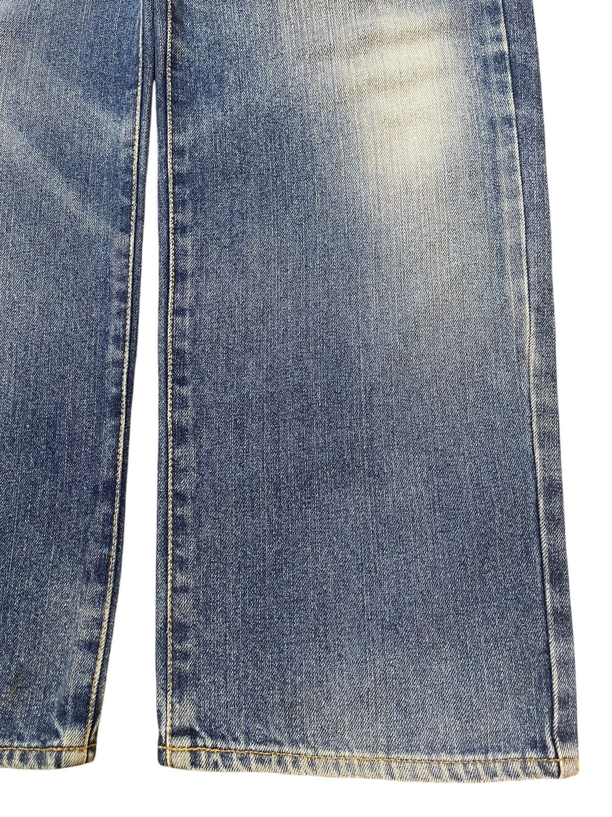 Denime Vintage Y2K Japanese Brand Blue Faded Wash Wide Leg Baggy Size US 33 - 8 Thumbnail