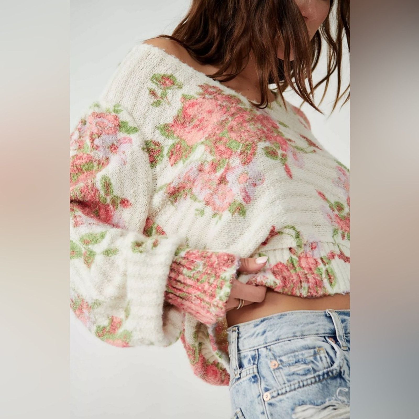 Free People 🎉LAST PIECE🎉FREE PEOPLE Bed Of Roses Sweater Size S / US 4 / IT 40 - 1 Thumbnail