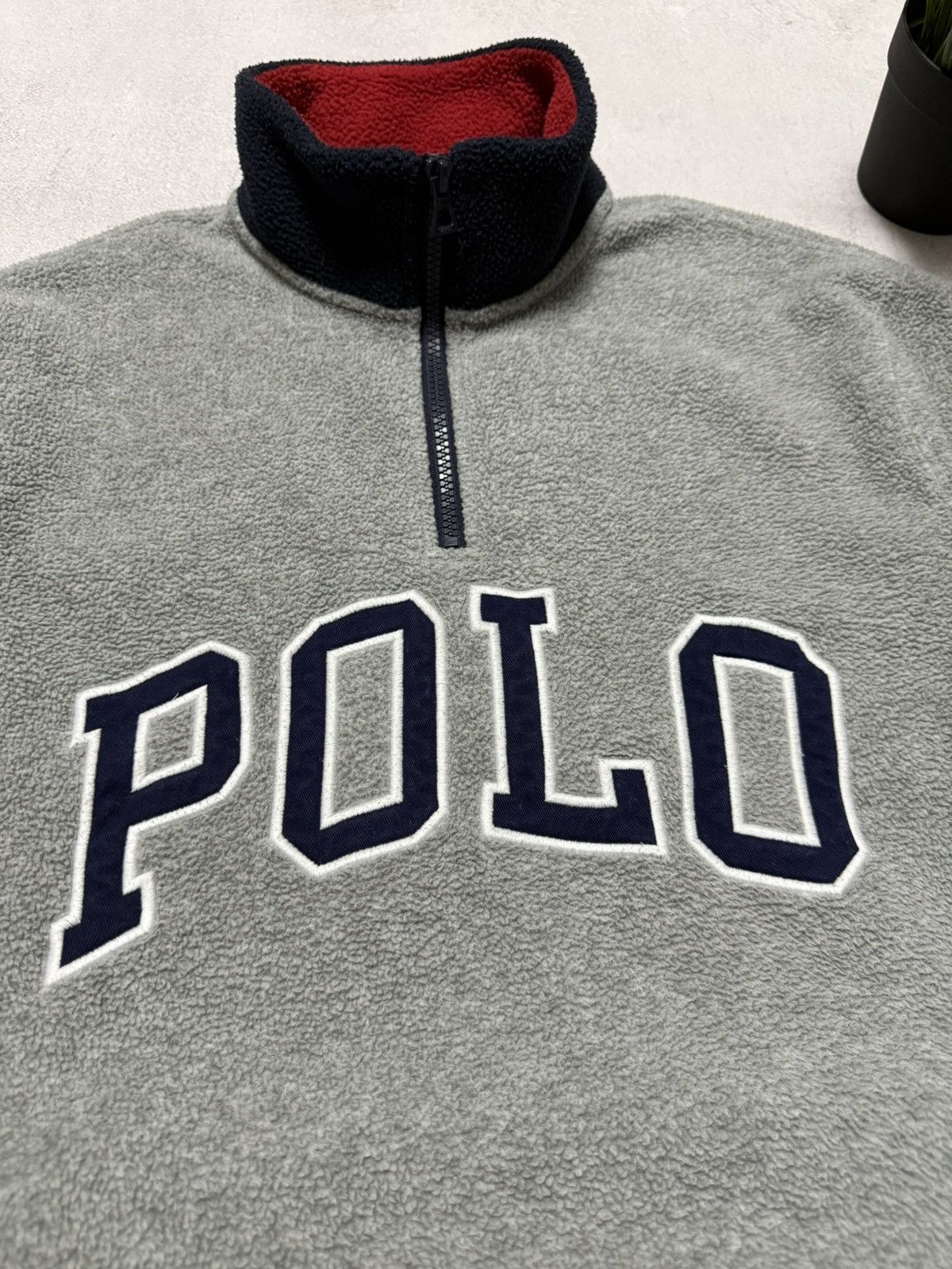 Vintage Polo Ralph Lauren Fleece Jacket Big Logo Sweatshirt Y2K Size US S / EU 44-46 / 1 - 5 Thumbnail