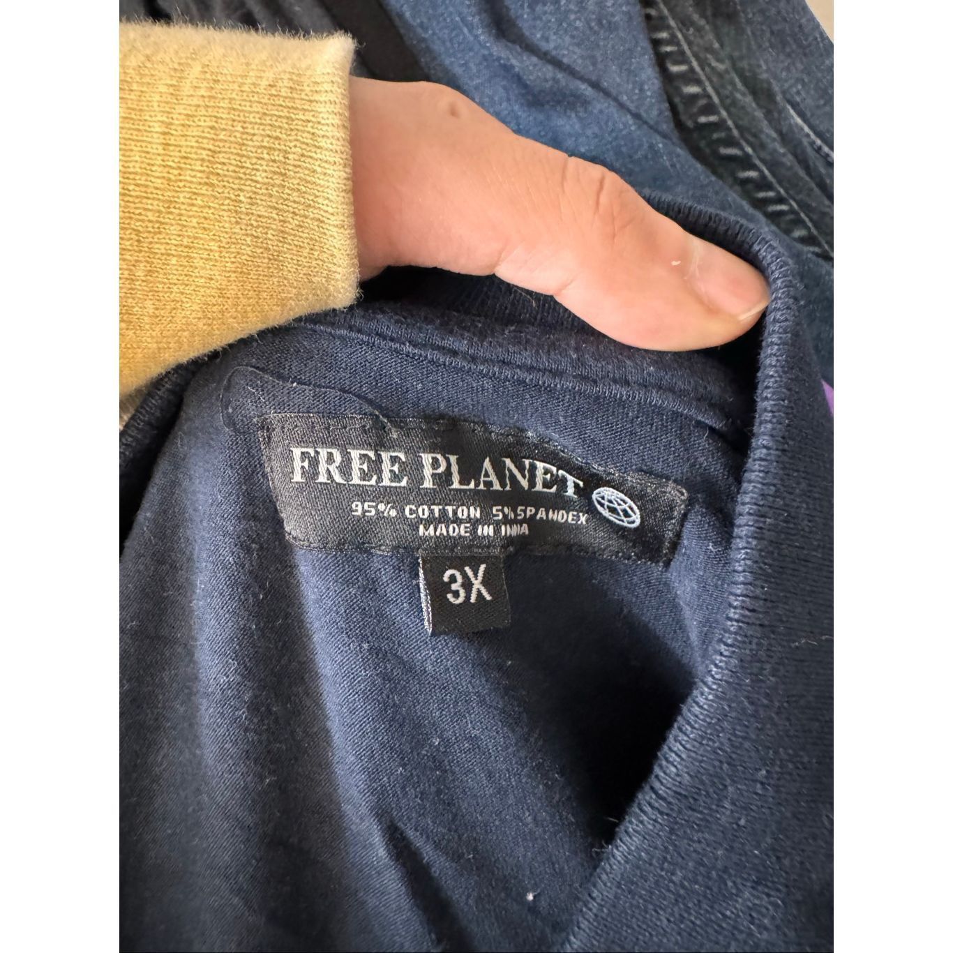 Free Planet Free Planet Navy Blue Short Sleeve Polo Shirt Men’s 3X Cotto Size US XXL / EU 58 / 5 - 2 Thumbnail