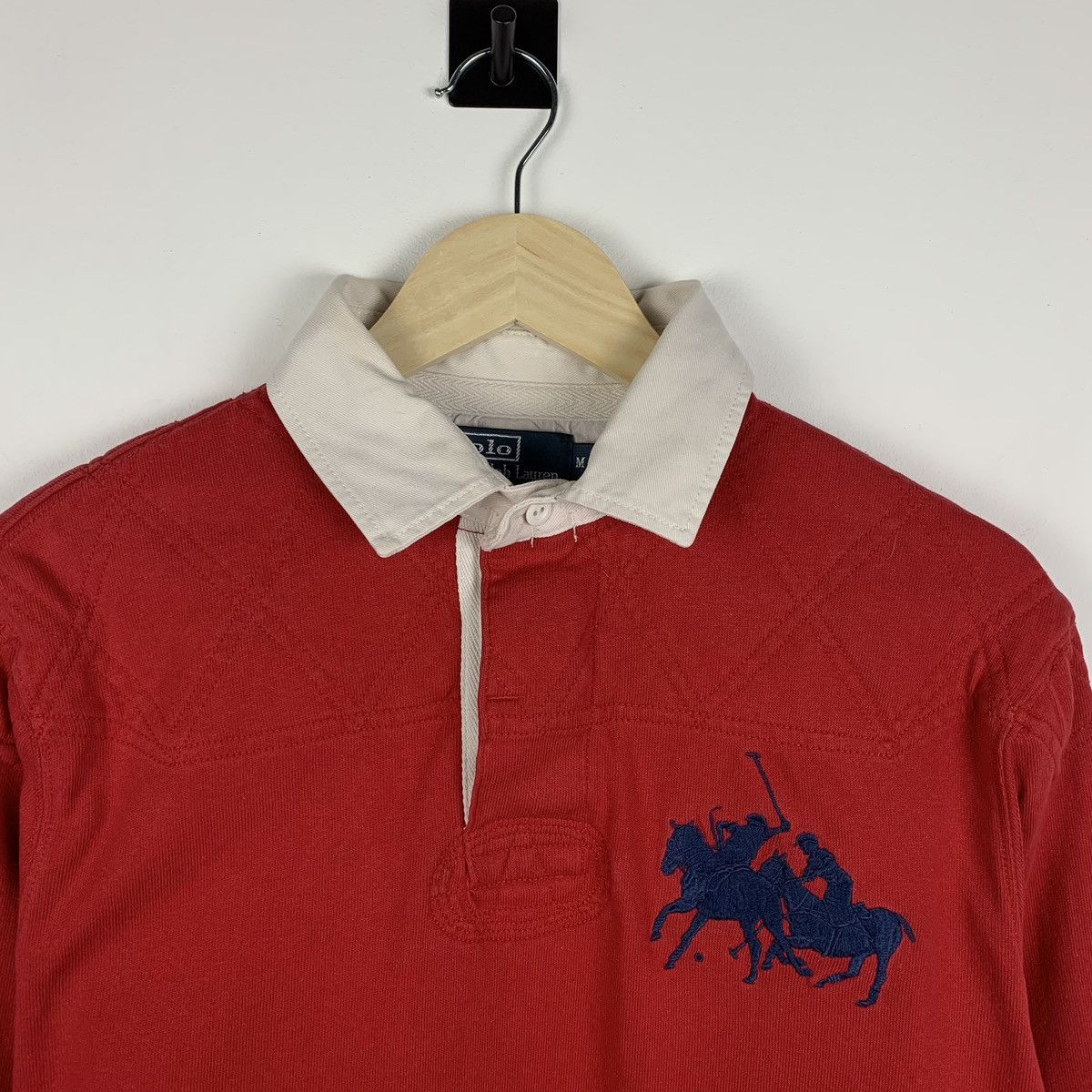 Polo Ralph Lauren Vintage Polo Ralph Lauren Big Logo Rugby Shirt Size M Red Size US M / EU 48-50 / 2 - 6 Thumbnail