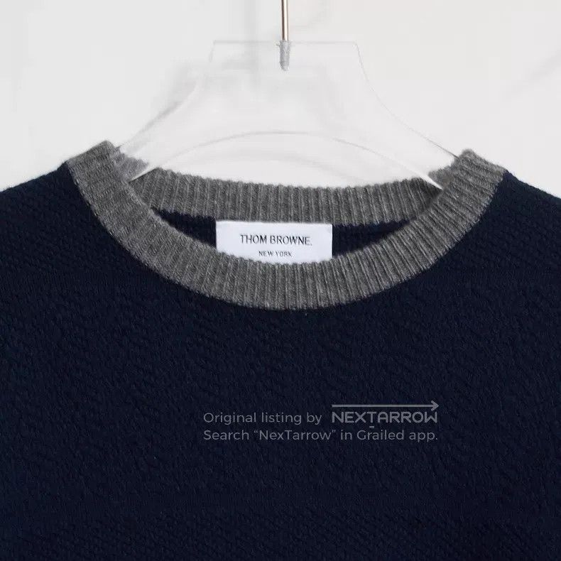 Thom Browne Thom Browne Navy Striped Knit Top Size US XL / EU 56 / 4 - 2 Thumbnail