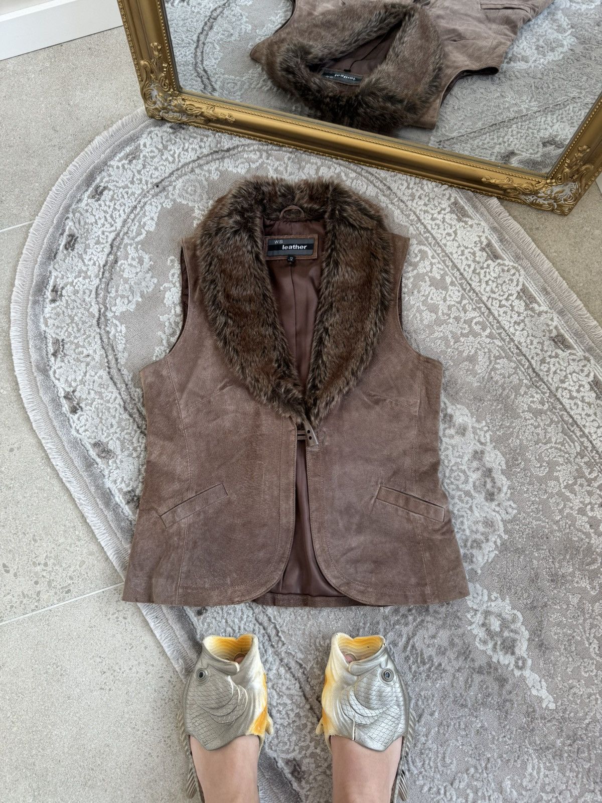 If Six Was Nine Vintage Vest-Jacket Fur/Leather Rick Owens LGB Style Size XL / US 12-14 / IT 48-50 - 1 Thumbnail