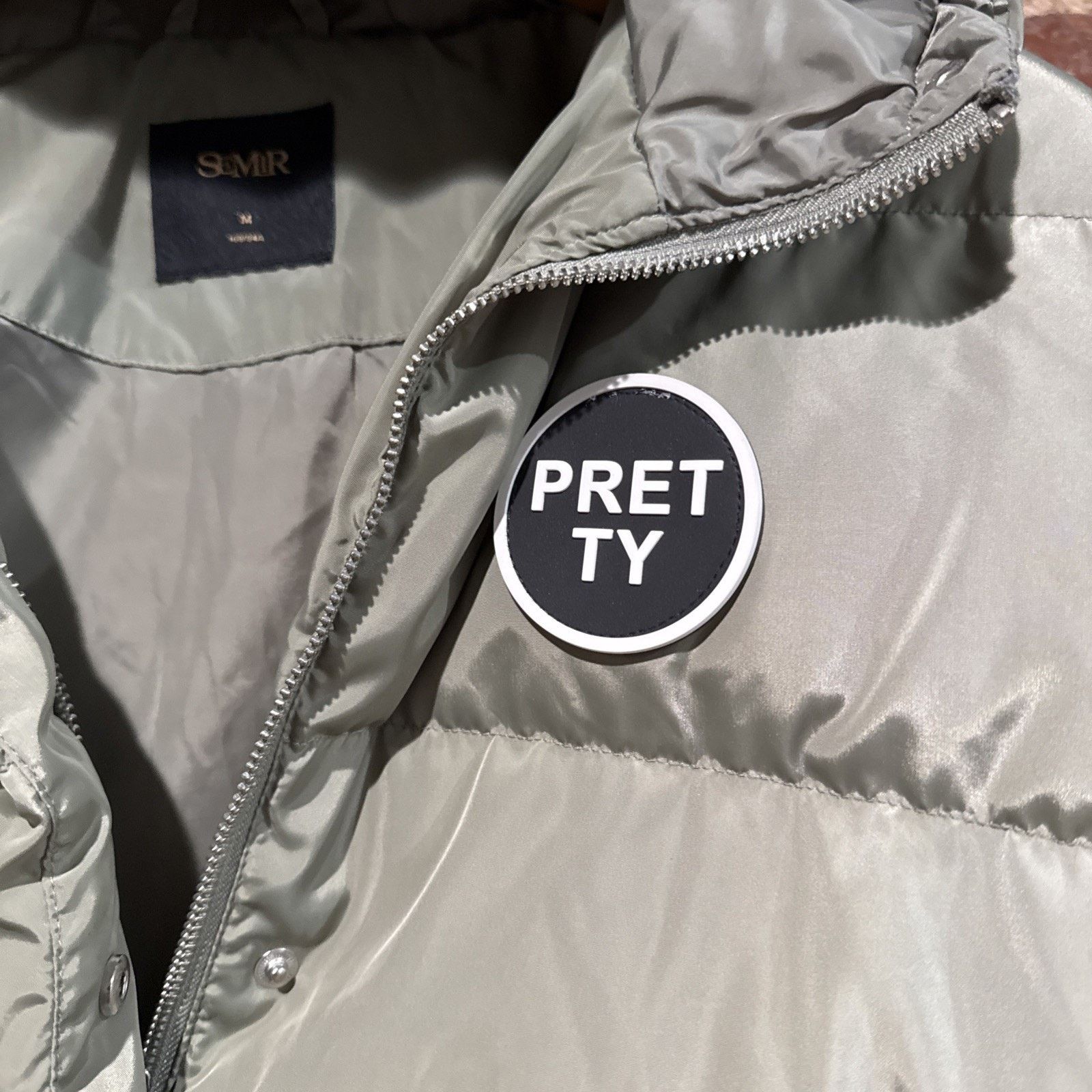& Other Stories Semir Women’s Puffer Jacket Sz M Gray “Pretty” Logo Size M / US 6-8 / IT 42-44 - 3 Thumbnail