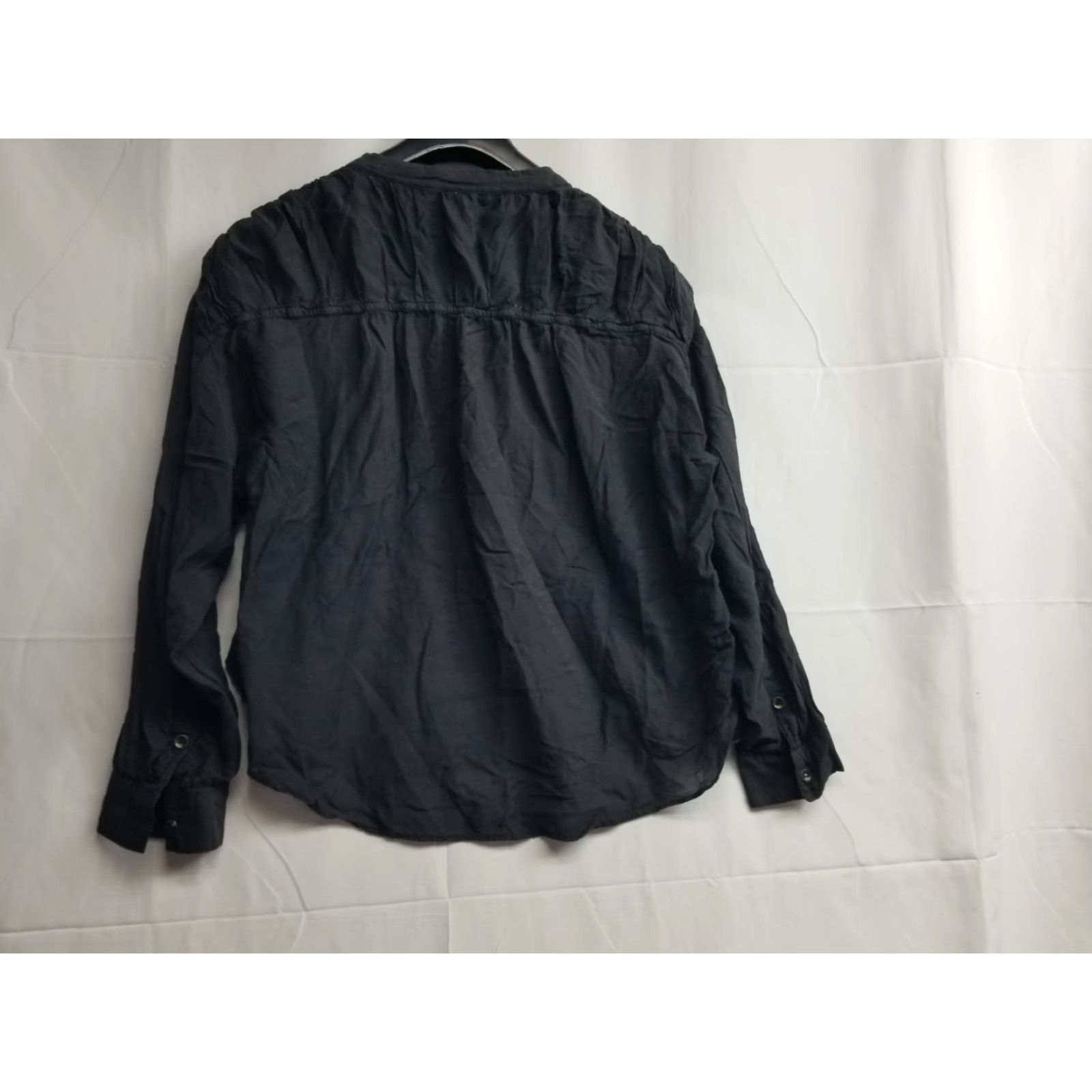 Vintage VINTAGE Pilcro Anthropologie Henley Sleeve Top Black Medium Pullover Size M / US 6-8 / IT 42-44 - 2 Thumbnail