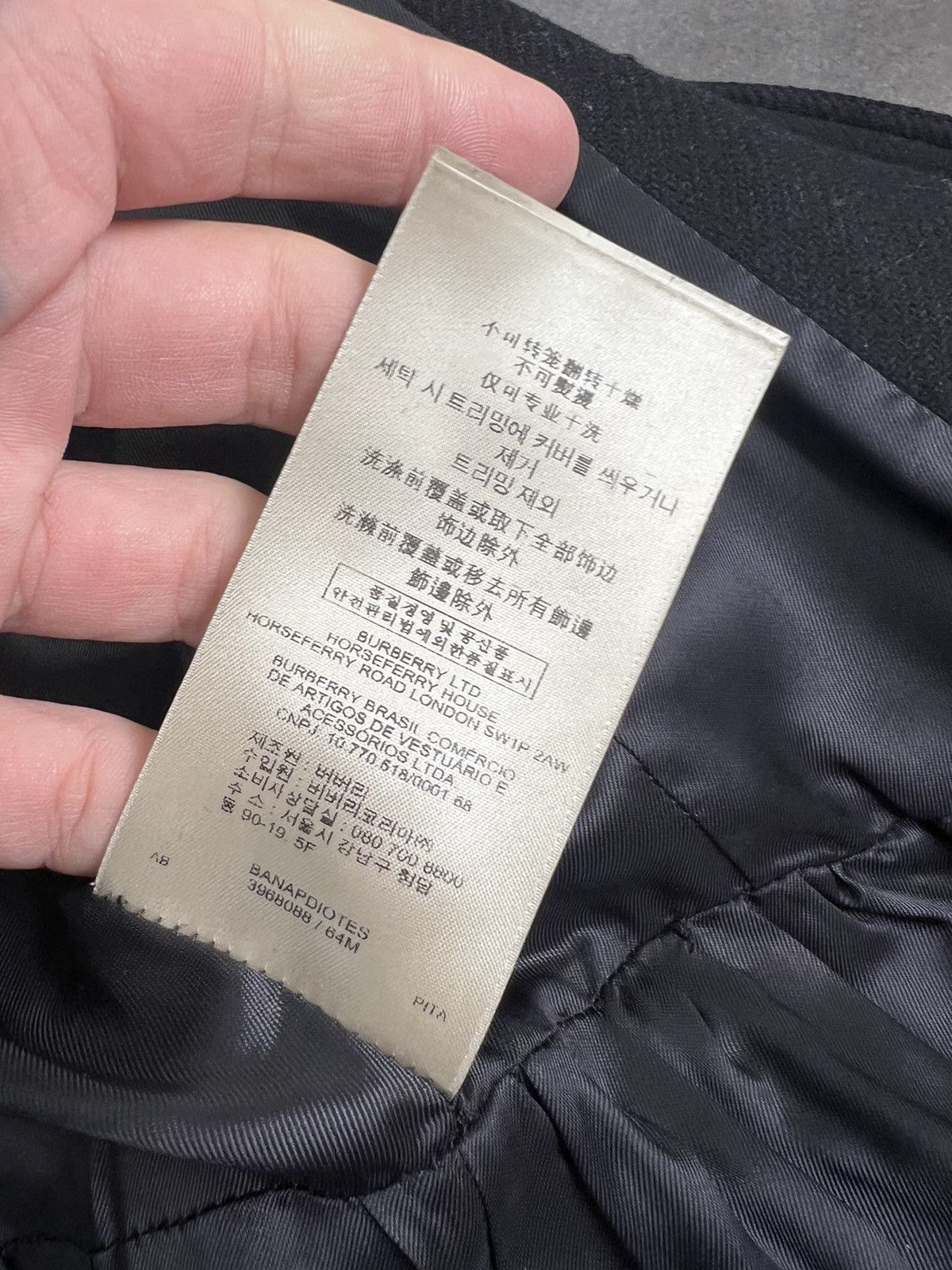Burberry × Vintage Burberry Wool Cashmere Black Double Breasted Trench Coat Size S / US 4 / IT 40 - 12 Thumbnail