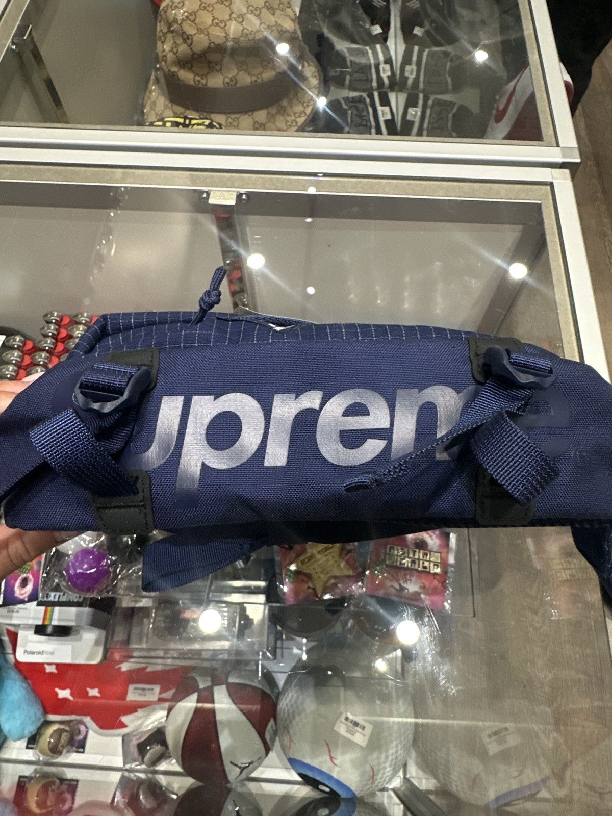 Supreme Supreme Grid Waist-bag Navy Size ONE SIZE - 9 Thumbnail