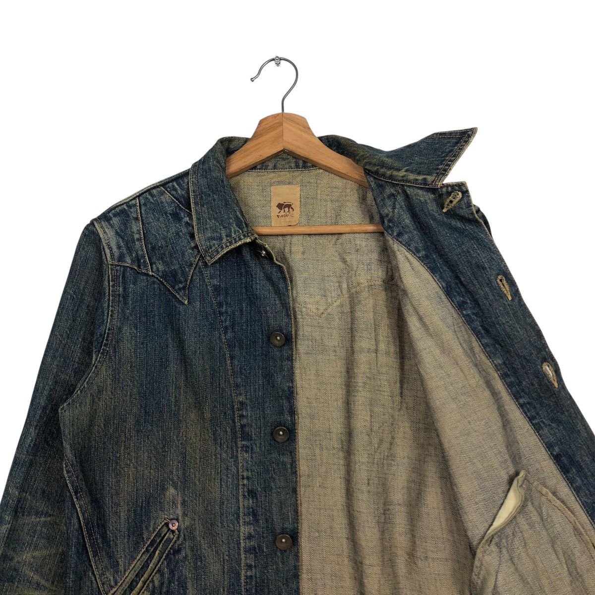 Hysteric Glamour 📌Vintage Biker Trucker Denim Jacket Button Made in Japan Size US M / EU 48-50 / 2 - 13 Thumbnail