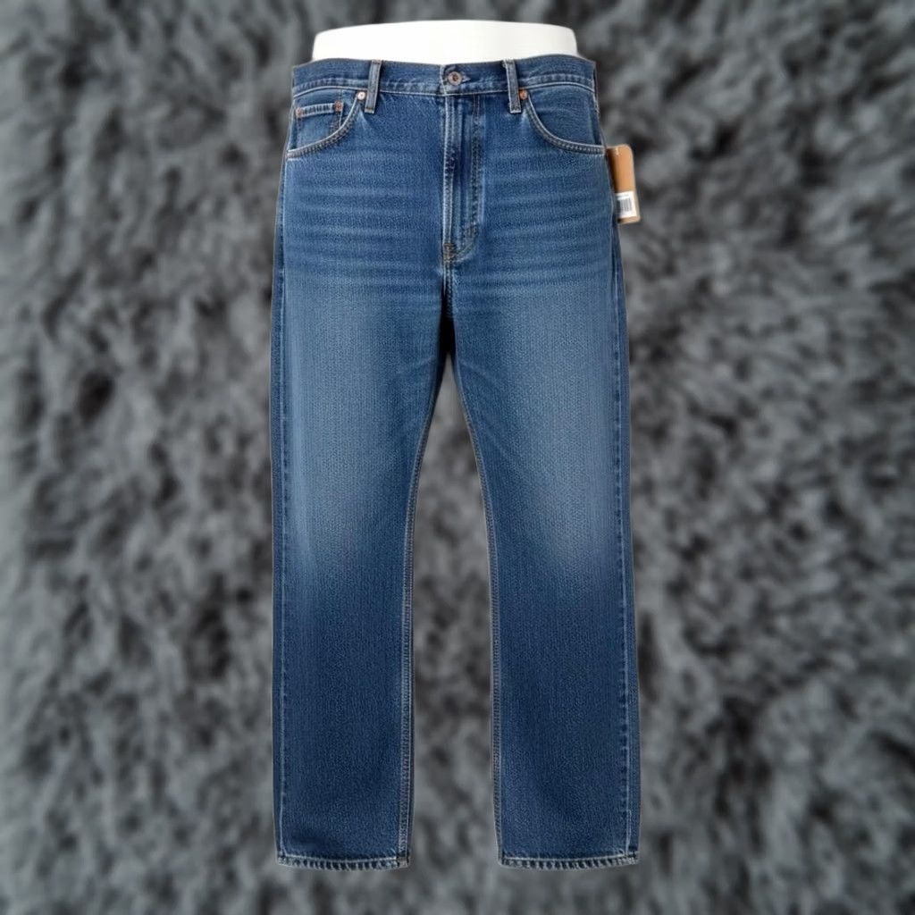 Levi's Levi's 505 Jeans Mens W52 L32 Blue Medium Wash Straight Zip Fly Denim 5-Pocket Regular Big & Tall Size US 36 / EU 52 - 1 Thumbnail