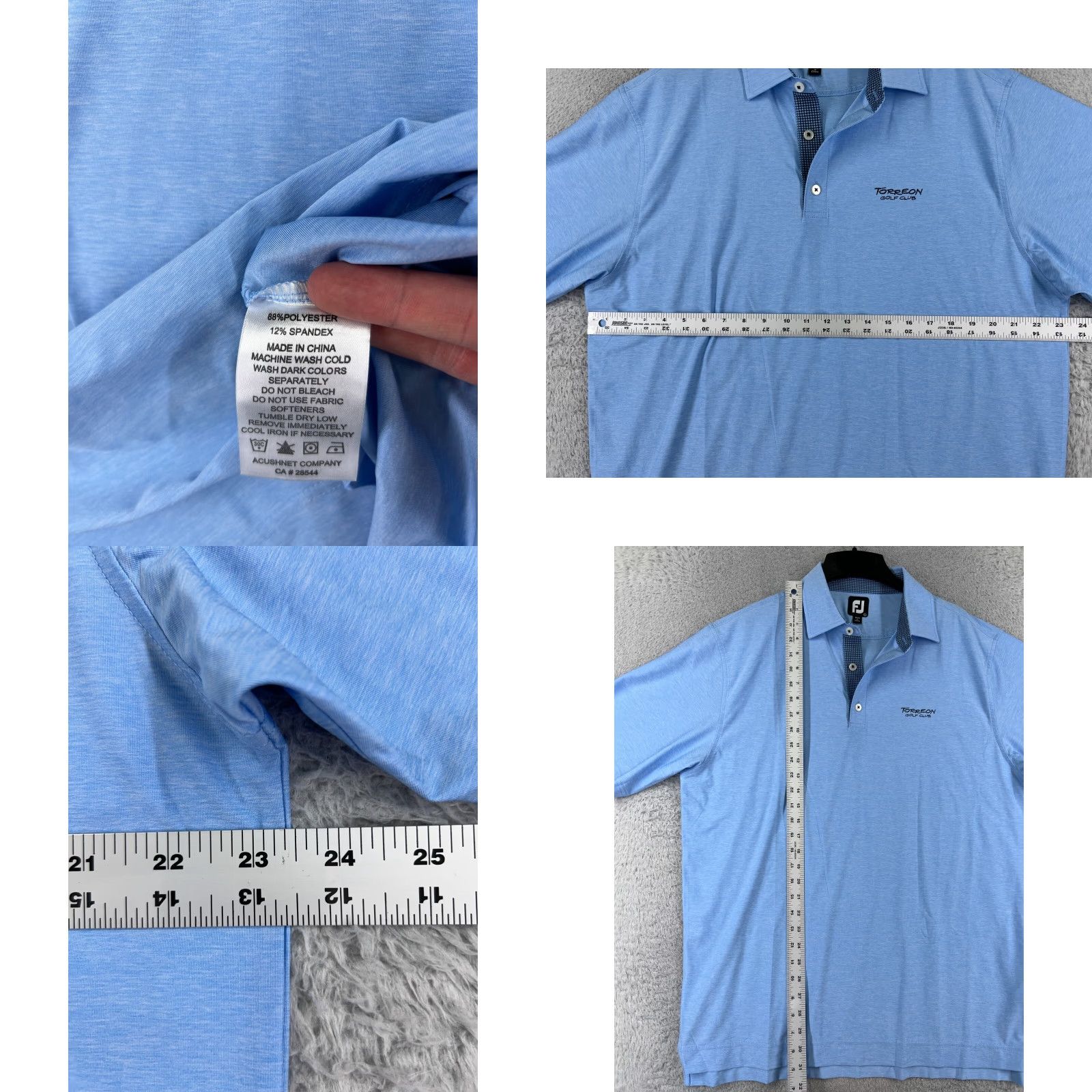 Footjoy FootJoy Polo Shirt Mens Large Blue Golf FootJoy FJ Polo Shirt Logo Golfing Driving Range Mens Size US L / EU 52-54 / 3 - 8 Thumbnail