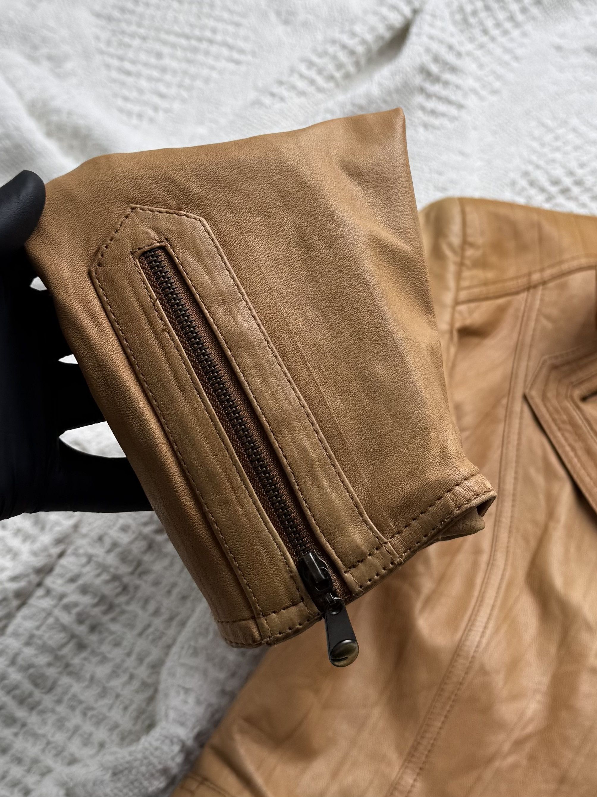 Vintage Vintage Leather Jacket Button Front Tailored Classic Size L / US 10 / IT 46 - 6 Thumbnail