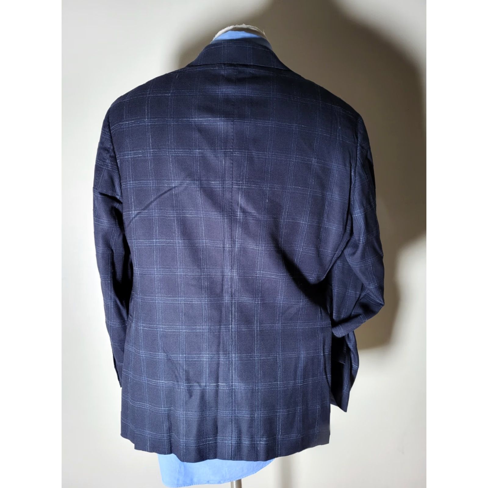 Suitsupply Suitsupply La Spalla Wool Silk Blue Black Plaid Jacket Blazer Sport Coat 46R Men Shirt? Size 46R - 6 Thumbnail