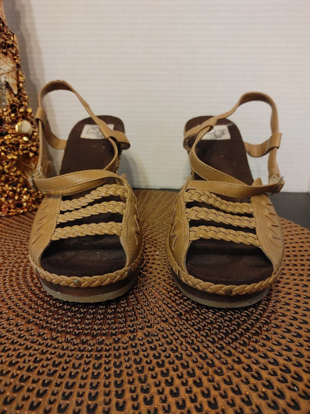 Other Frida Wedge Leather Sandals Size 8.5 Size US 8.5 / IT 38.5 - 3 Thumbnail