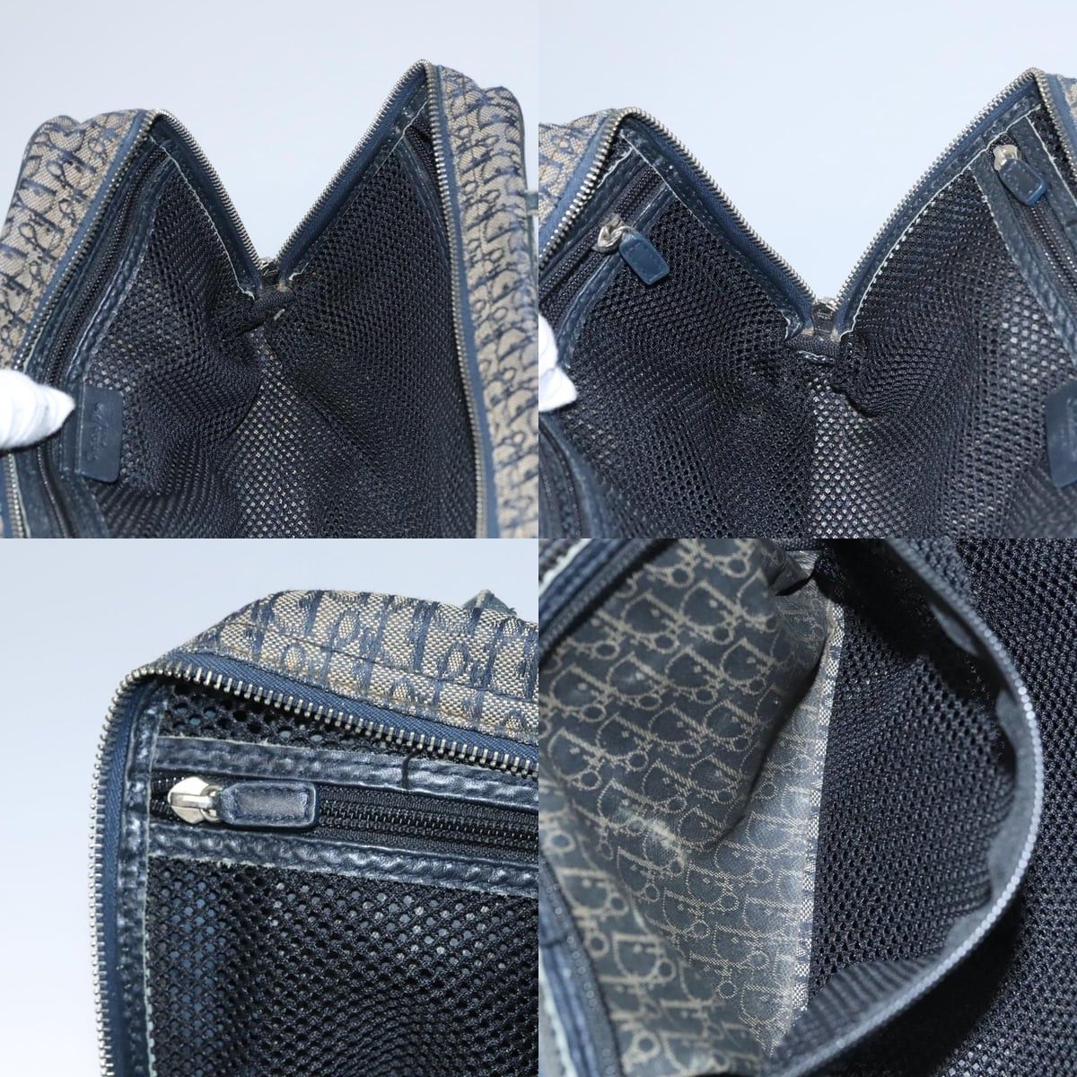 Dior DIOR Trotter Canvas Hand Bag Navy Size ONE SIZE - 12 Thumbnail