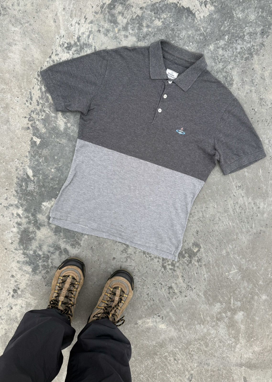 Vivienne Westwood Vintage Vivienne Westwood Polos Grey T-shirt Size US L / EU 52-54 / 3 - 1 Thumbnail