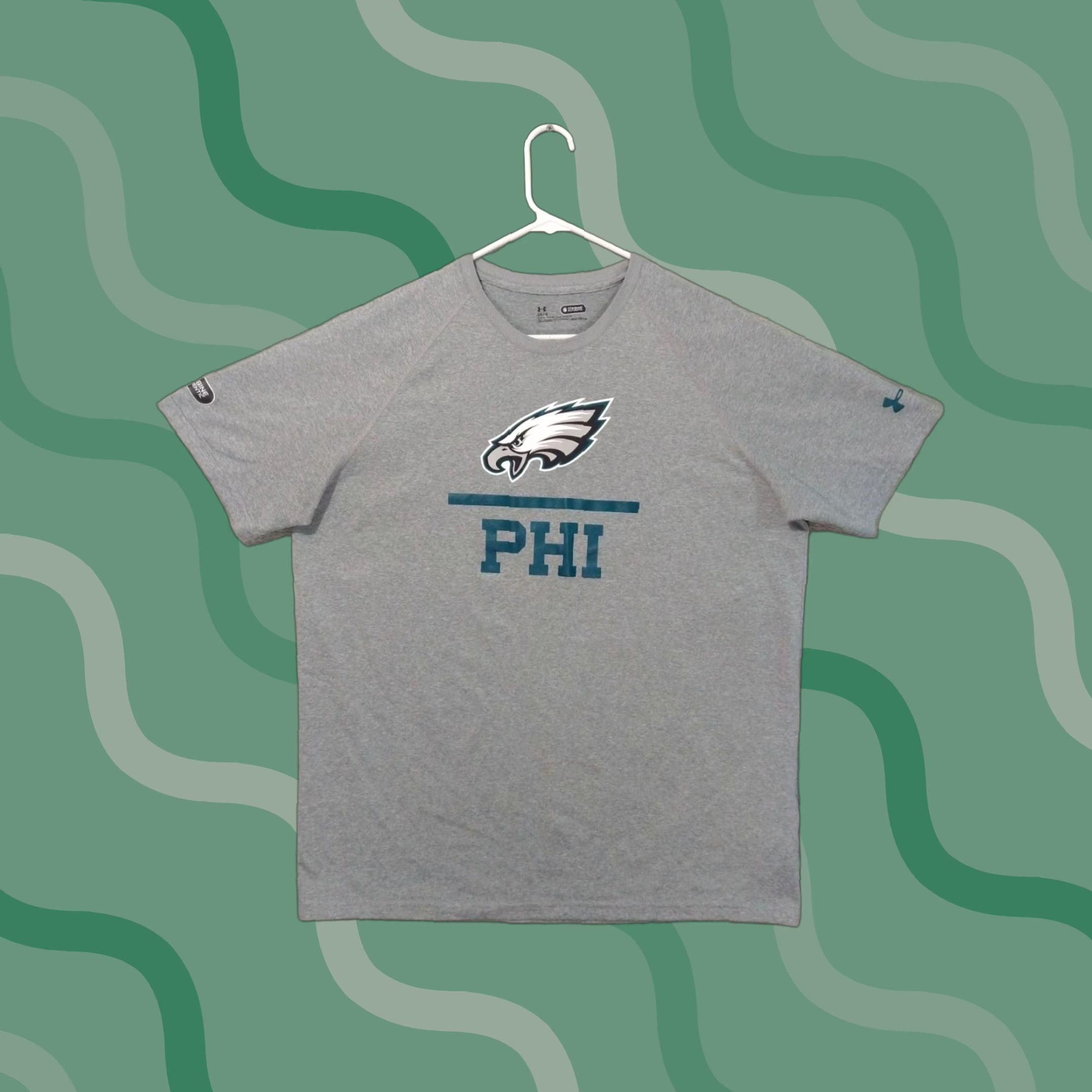 Under Armour Under Armour Shirt Mens L Gray Philadelphia Eagles Short Sleeve HeatGear Size US L / EU 52-54 / 3 - 1 Thumbnail
