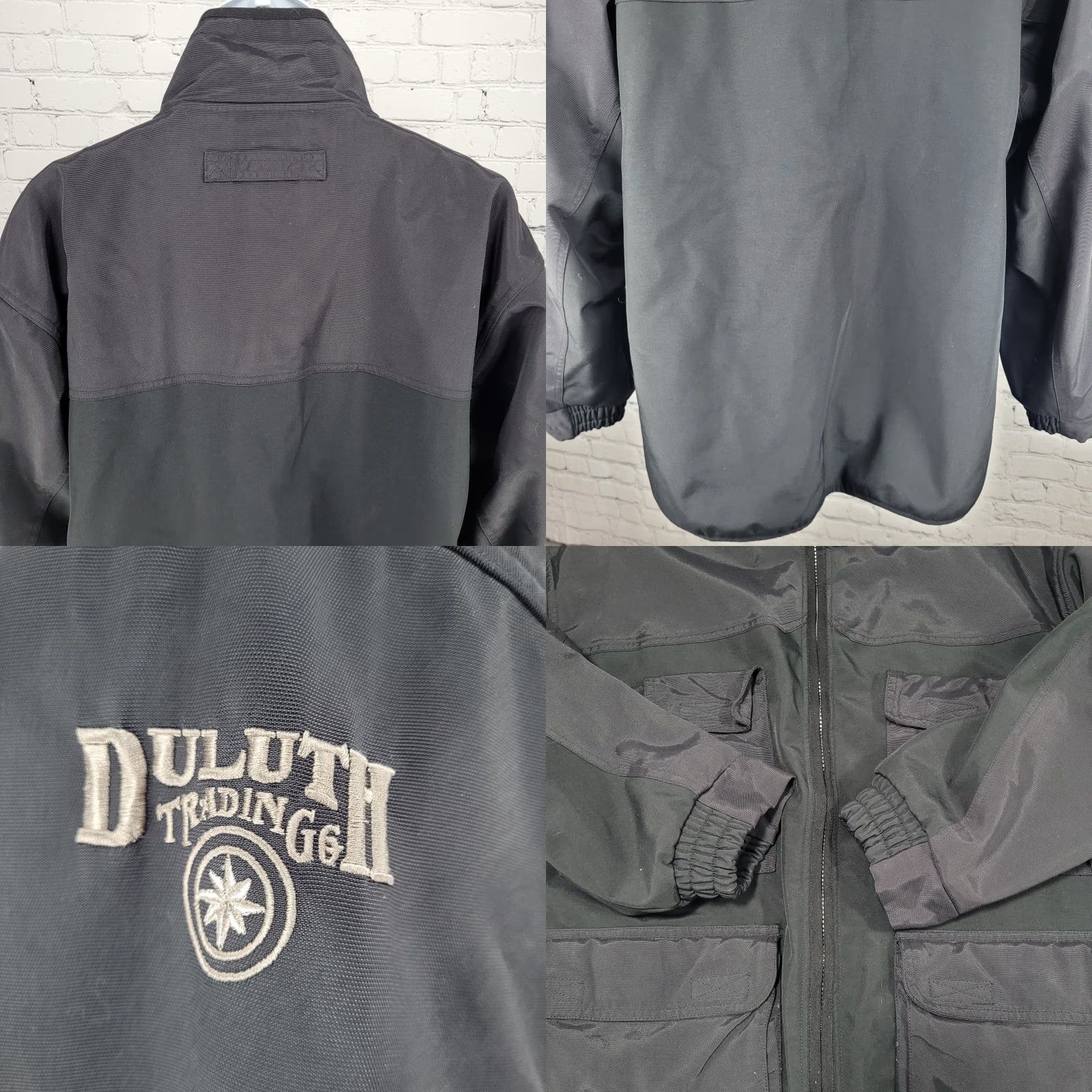Vintage Duluth Trading Jacket XL Black Tradesmen Cargo Utility Fleece Lined Workwear Zip Mens Size US XL / EU 56 / 4 - 8 Thumbnail