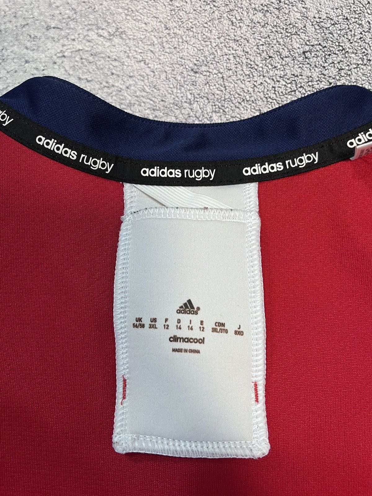 Adidas Adidas Rugby France Jersey Vintage Rare Shirt Red Climacool Size US XXL / EU 58 / 5 - 6 Thumbnail