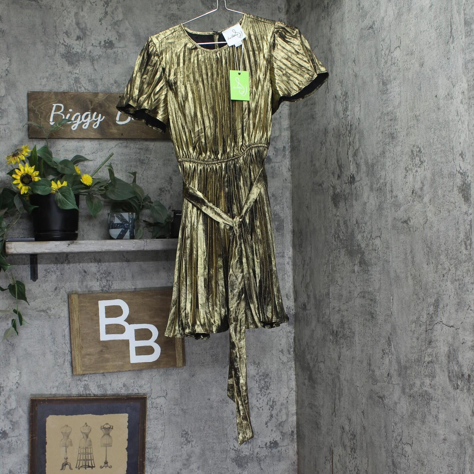Other Nwt Sam Edelman Mini Dress Tie 89h505-s4 Gold Yellow 4 Size S / US 4 / IT 40 - 1 Thumbnail