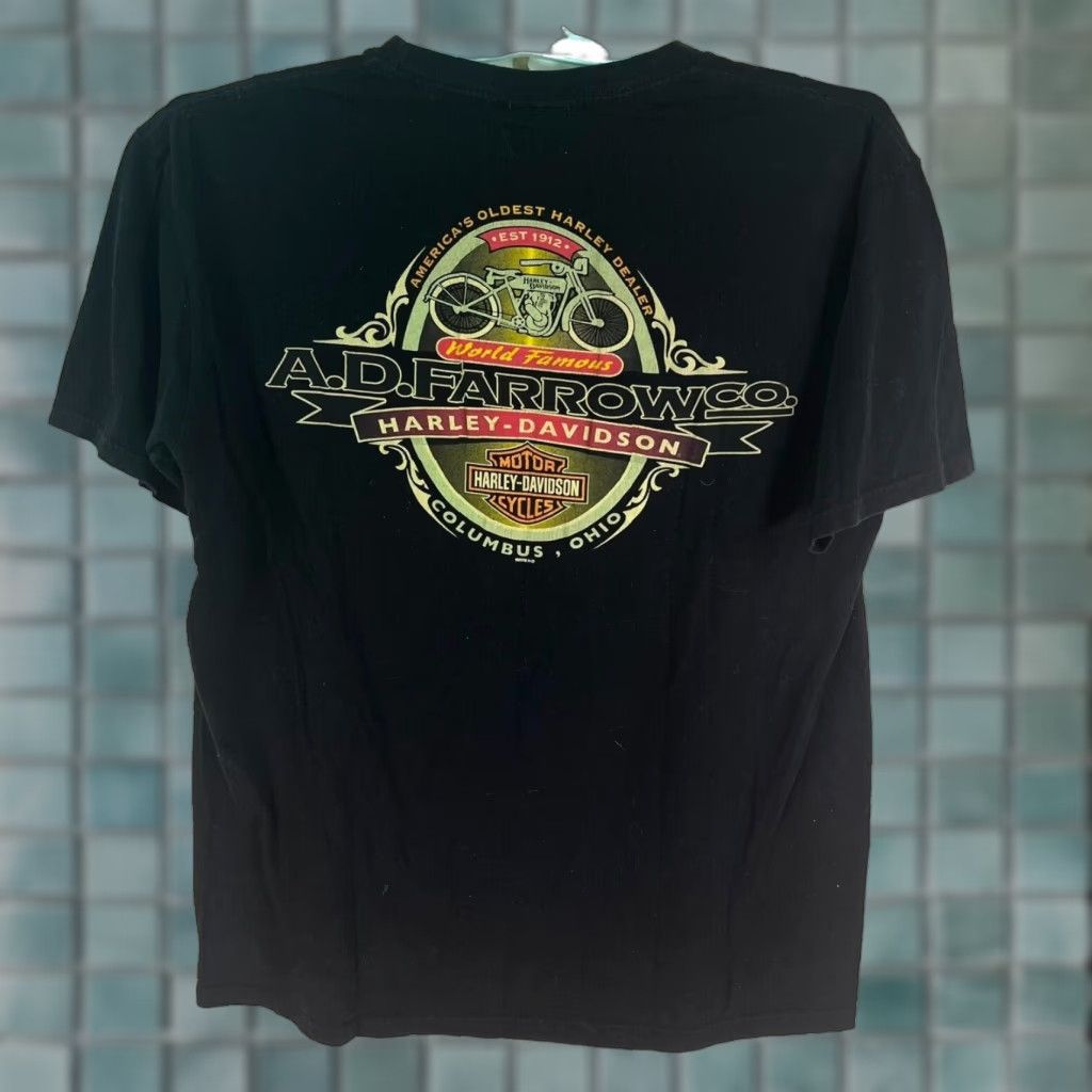 Harley Davidson VINTAGE Harley-Davidson T-Shirt SHIRT Adult L Black Graphic Print 90s Mens Size US L / EU 52-54 / 3 - 1 Thumbnail