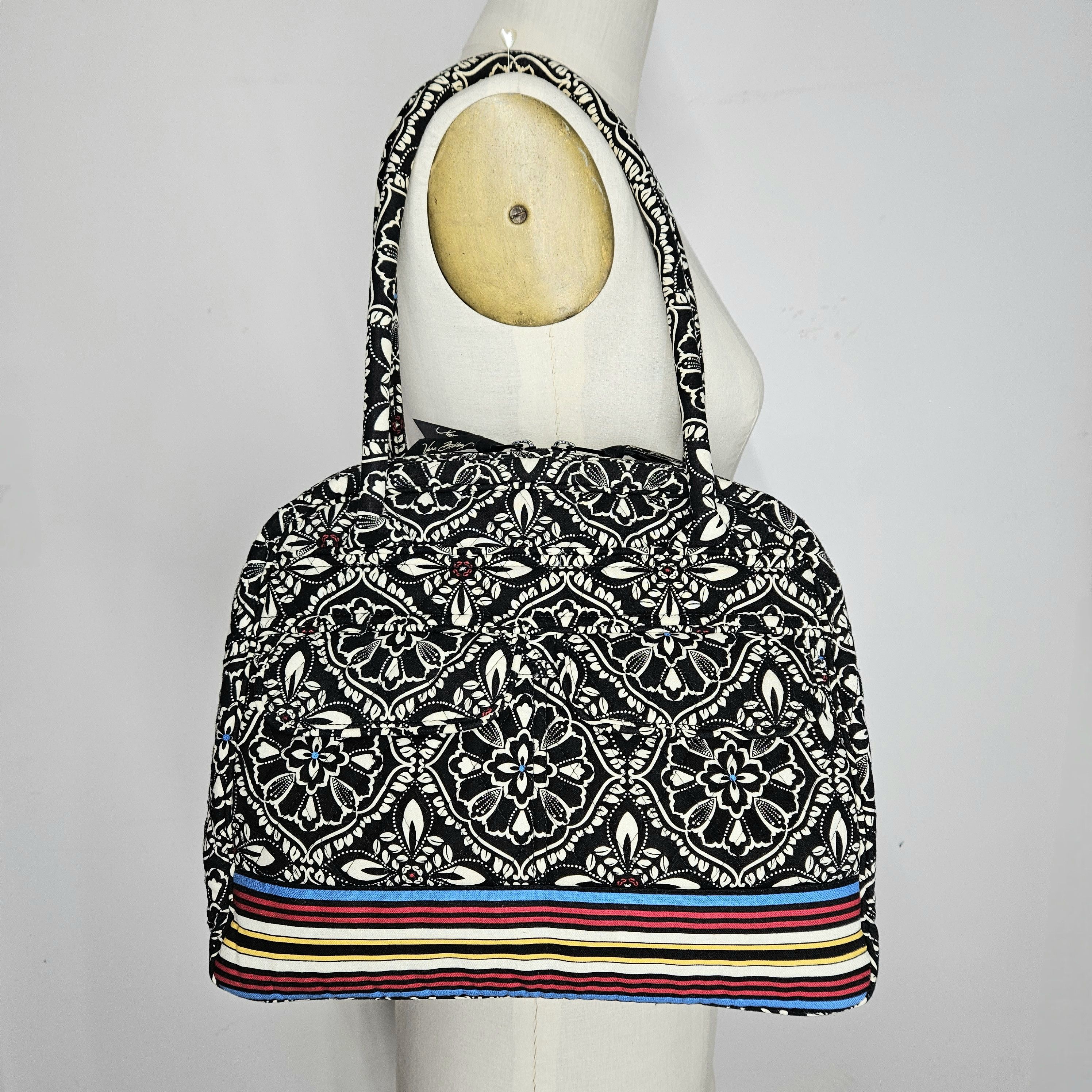Vera Bradley Vera Bradley 13x10x5" Bag Alma Double Strap Shoulder Black Size ONE SIZE - 1 Thumbnail