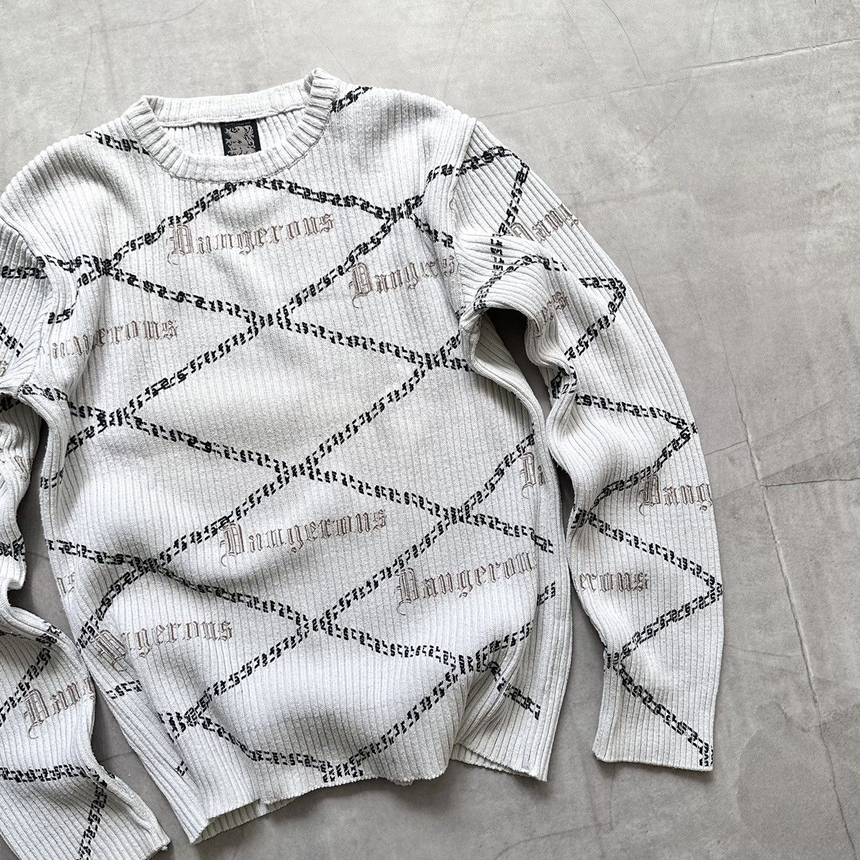 Hysteric Glamour × Undercover Japan Poem Chains Impala LGB Vibe Knit Ribbed Sweater Size US XL / EU 56 / 4 - 2 Thumbnail