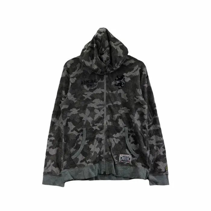 Vintage Vtg ADMIRAL x NICOLE CLUB Camouflage Military Hoodie Jacket Size US L / EU 52-54 / 3 - 1 Thumbnail
