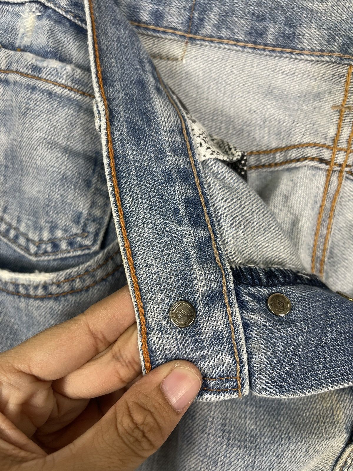 Volcom × Von Dutch Volcom Stone Boardwear Fabric Made In Usa Faded Blue Jeans Size US 32 / EU 48 - 11 Thumbnail
